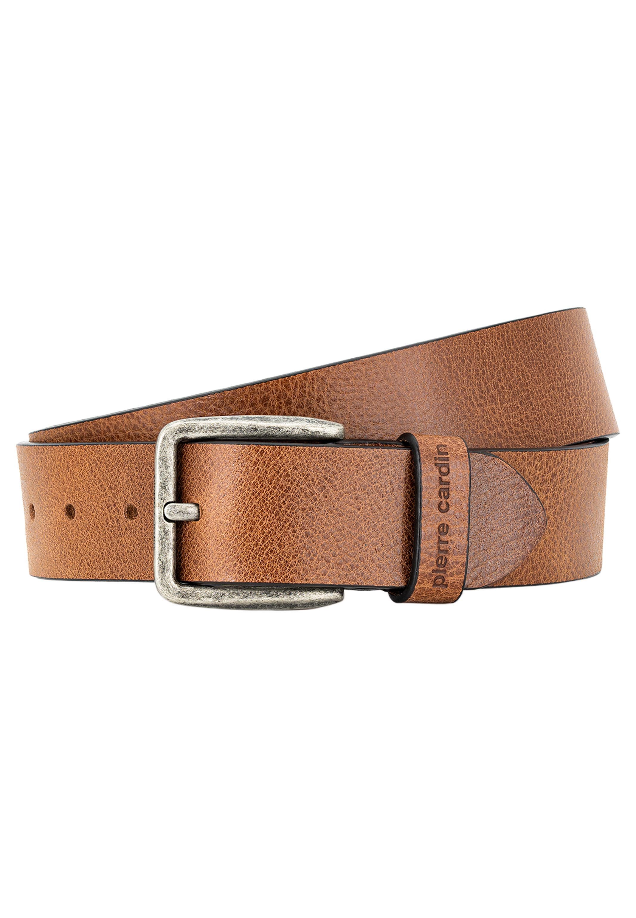 Pierre Cardin Ledergürtel Basic (1-St) Ledergürtel - Hochwertige Verarbeitung, Silberne Metallschnalle