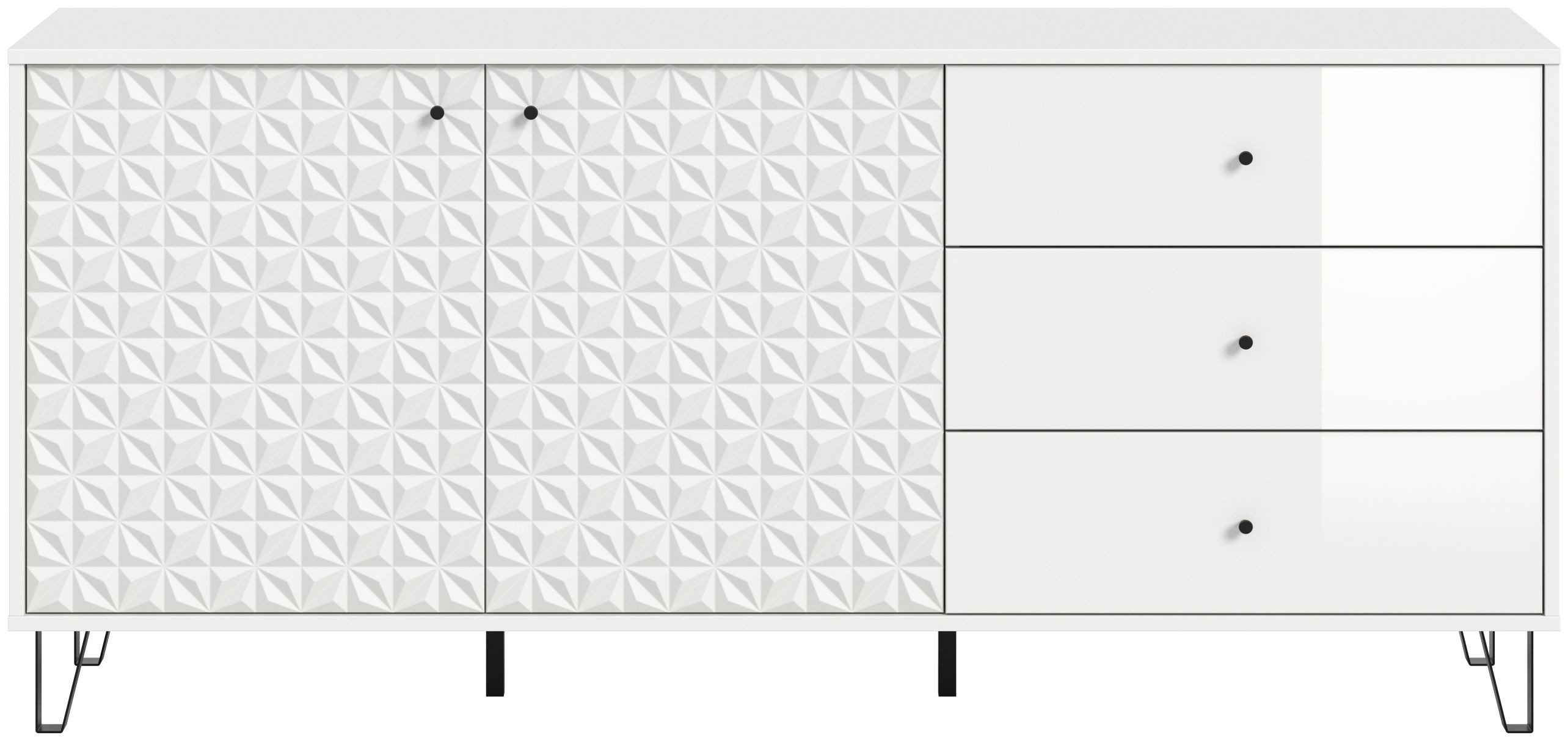 xonox.home Sideboard, Sideboard in weiß hochglanz B/H/T ca.: 170 x 76 x 40 cm