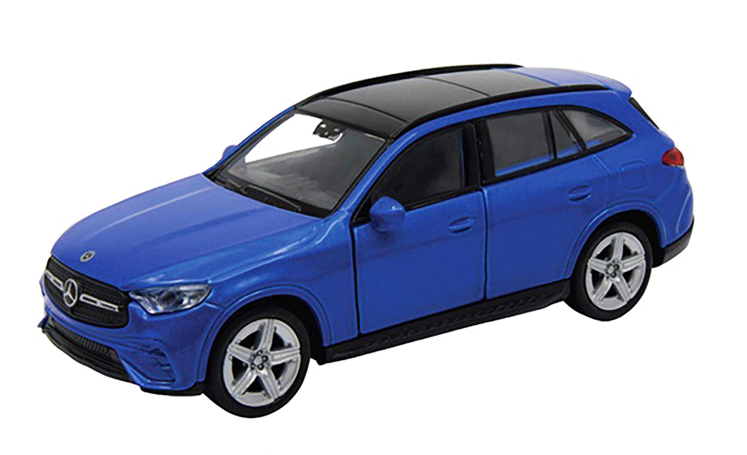 Welly Modellauto MERCEDES-BENZ GLC 12cm Modellauto aus Metall Modell 25 (Blau-Metallic), Auto mit Rückzugmotor Spielzeugauto Welly