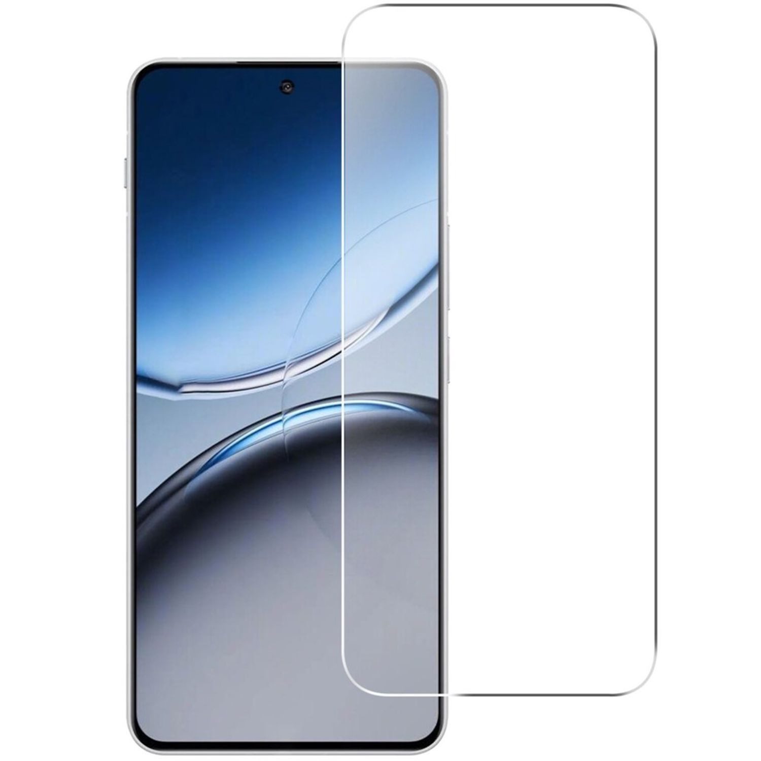 Wigento Handyhülle Für OnePlus Nord 5 1x 2.5D 9H Tempered Hart Glas Display Schutz Folie, 0,26mm 9H 2.5D Hart Glas Folie, hoher Schutz