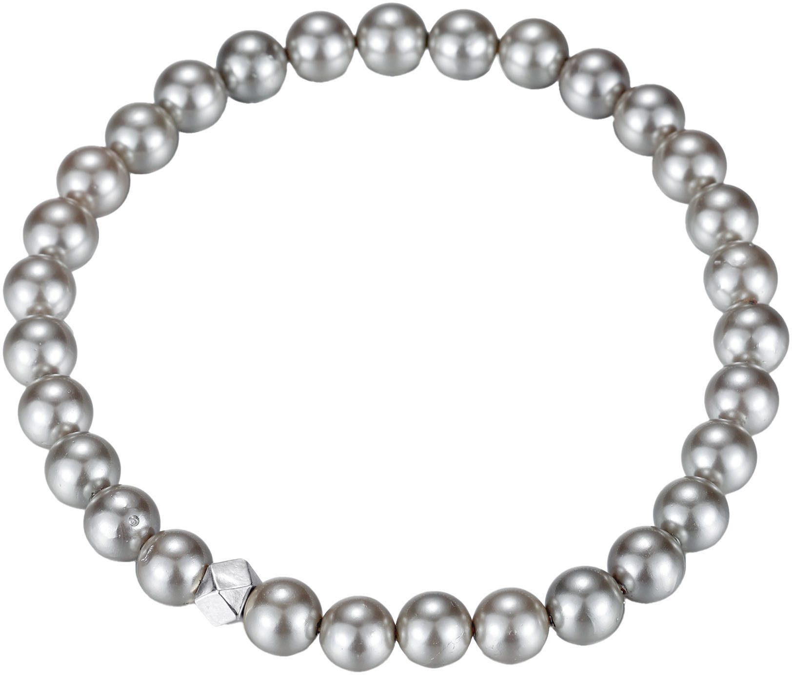 Firetti Perlenarmband Schmuck Geschenk Edelstahl Armschmuck Armkette Rondell, mit Muschelperle