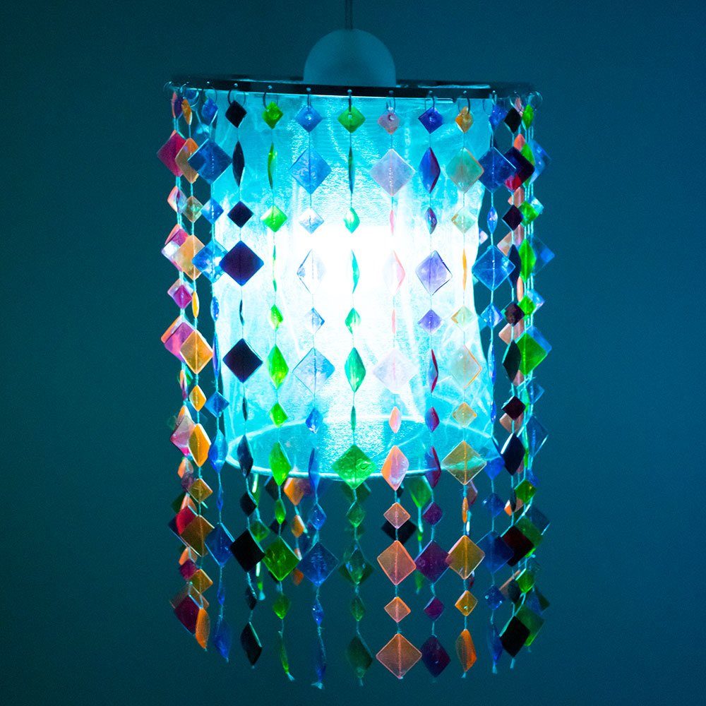 etc-shop LED Pendelleuchte, Leuchtmittel nicht Pendel Kristall Kinder Textil Zimmer Hänge Lampe inklusive, Decken