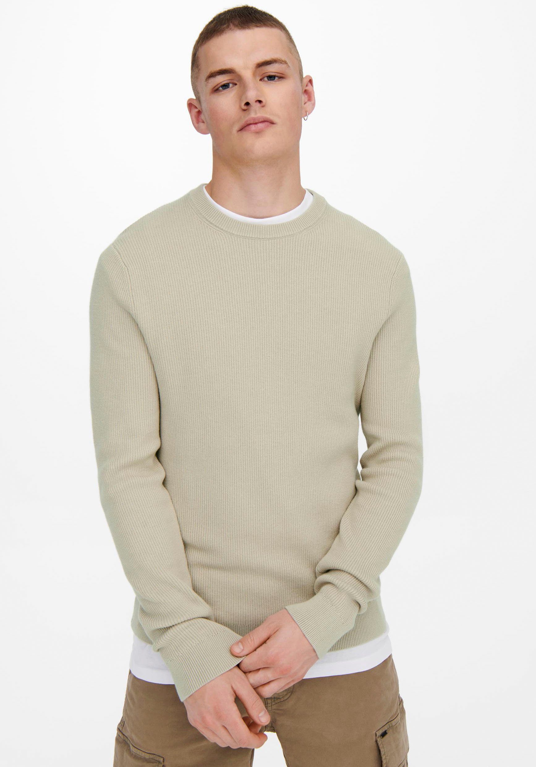 ONLY & SONS Strickpullover im Strukturmuster günstig online kaufen