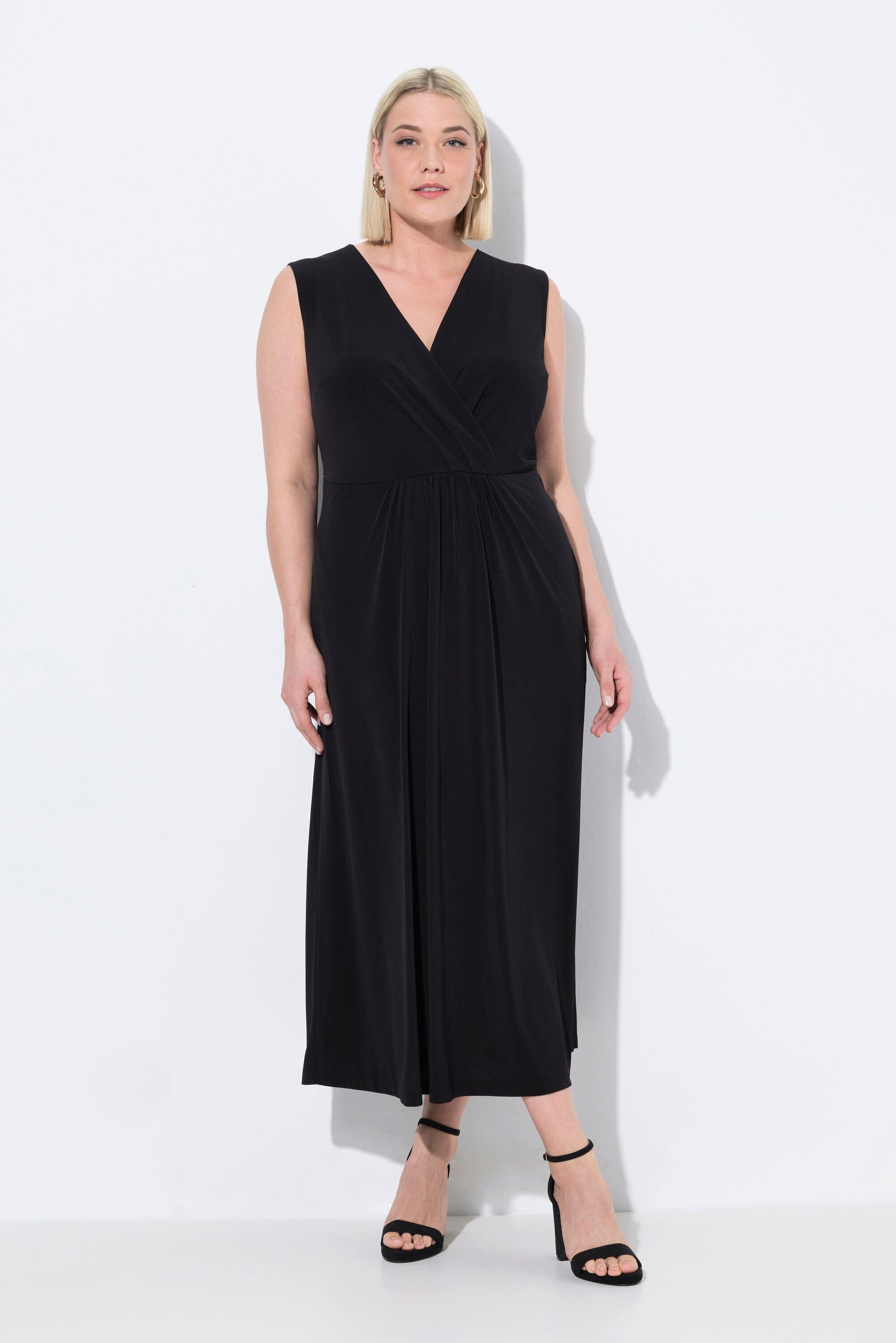 Ulla Popken Maxikleid Maxikleid A-Linie Wickeloptik günstig online kaufen
