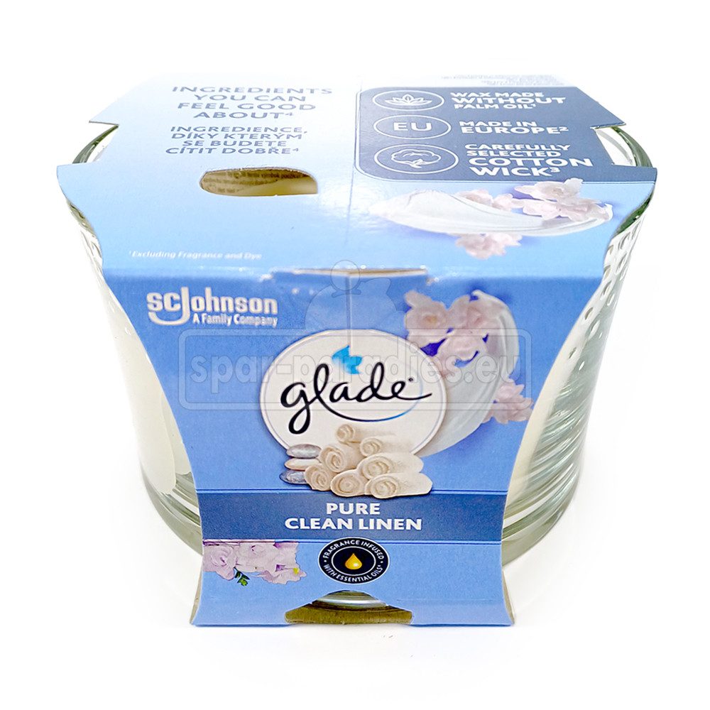 SC JOHNSON Duftkerze Glade Langanhaltende Duftkerze Pure Clean Linen, 204 g günstig online kaufen