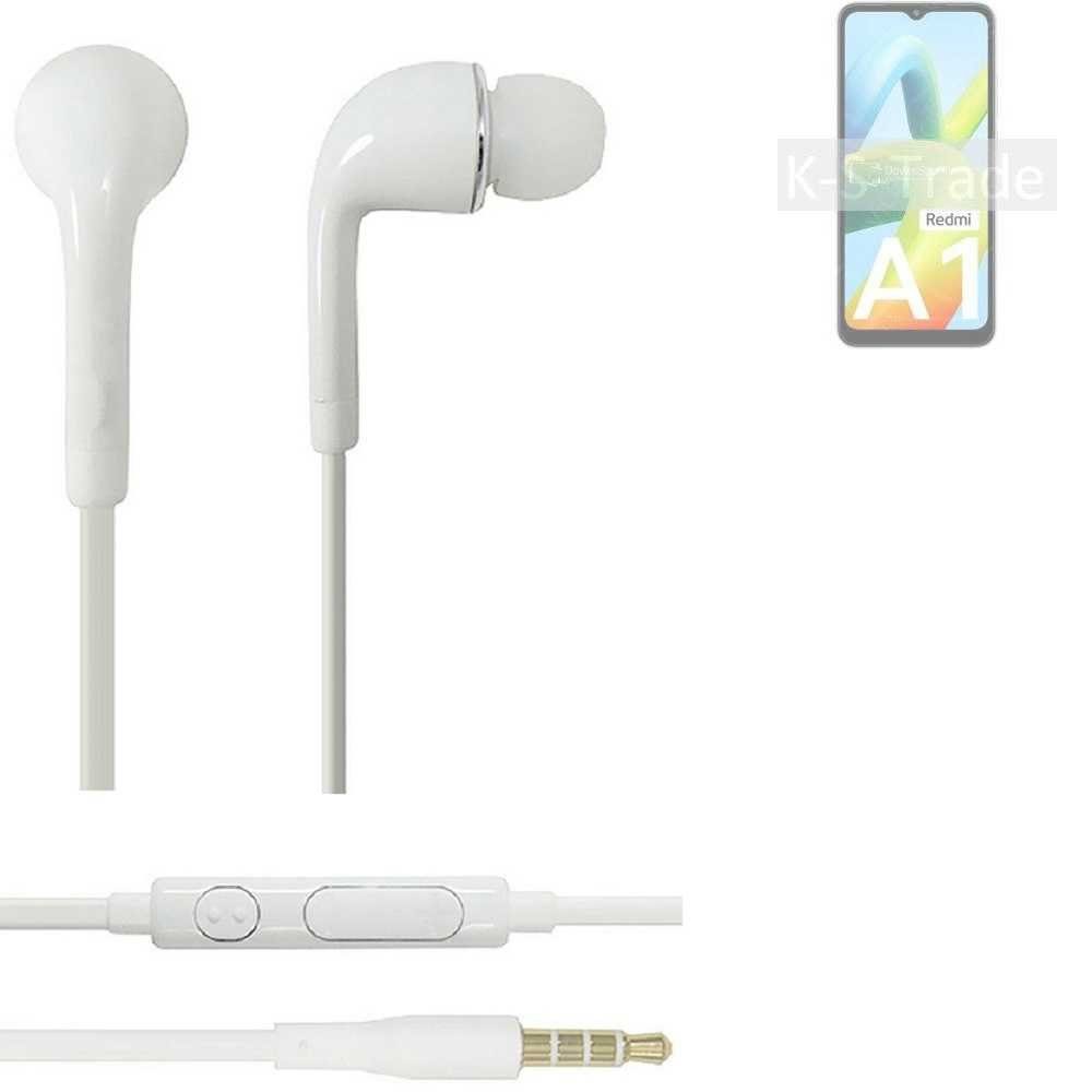 K-S-Trade für Xiaomi 3,5mm) In-Ear-Kopfhörer (Kopfhörer u A1 mit Headset Mikrofon Redmi weiß Lautstärkeregler