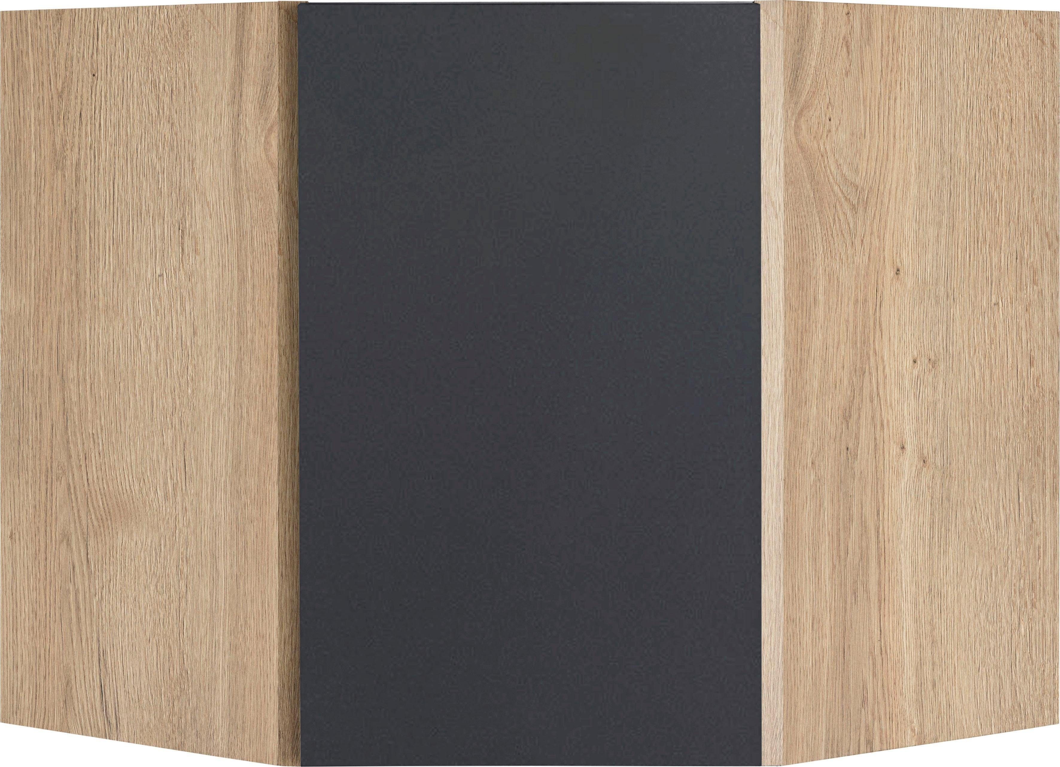 OPTIFIT Eckhängeschrank Breite Roth 60 x 60 cm | anthrazit/wildeichefarben wildeichefarben