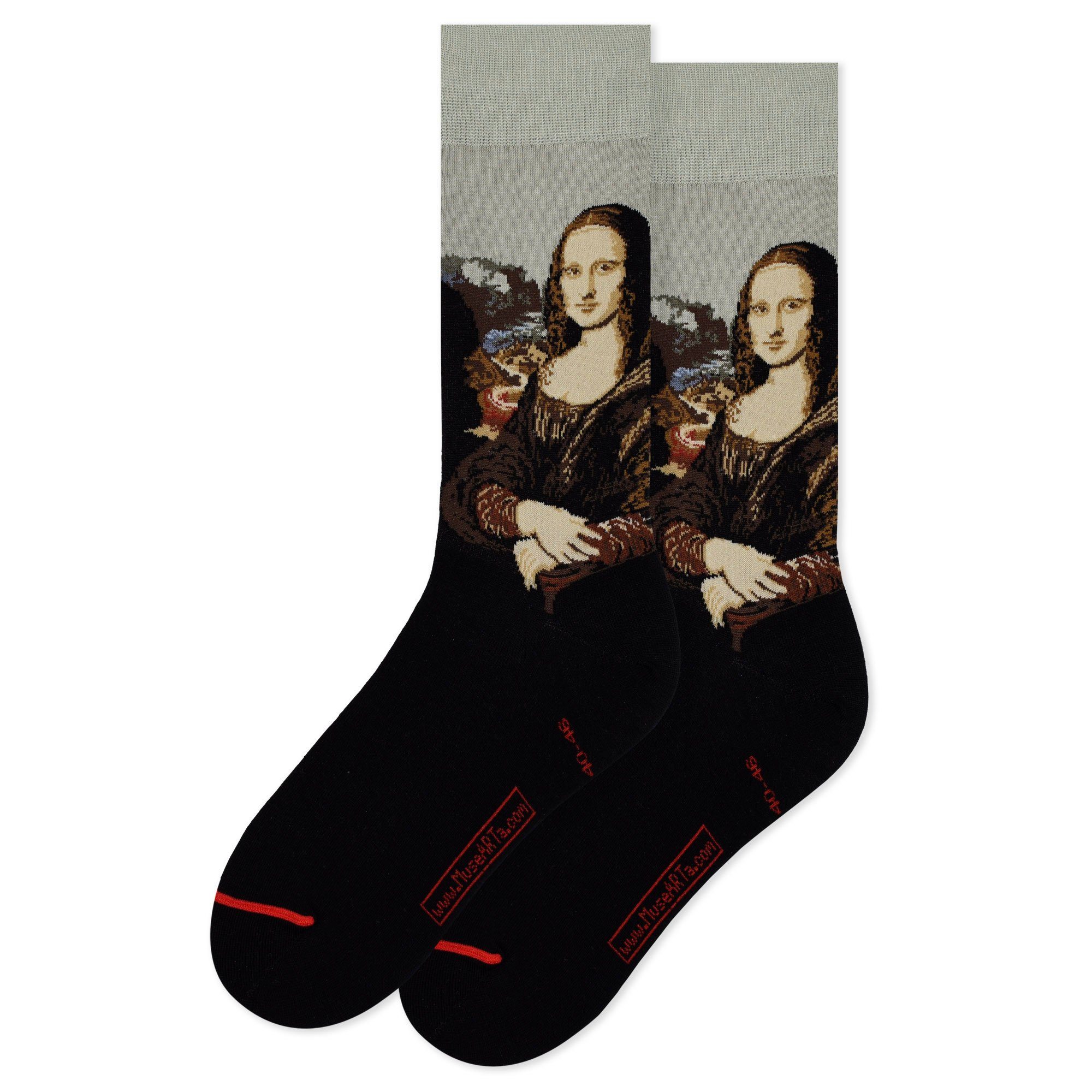 MuseARTa Langsocken Leonardo da Vinci - Mona Lisa (Packung, 1-Paar, 1 Paar) Kunstwerke Шкарпетки Strümpfe, Herren oder Damen Шкарпетки Kunst-Motiv