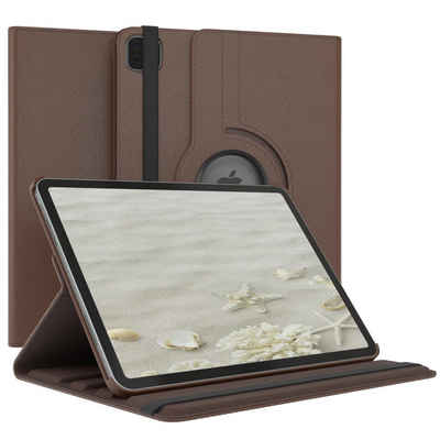 EAZY CASE Tablet-Hülle Rotation Case für iPad Pro 11" 1./2./3./4. Gen. 11 Zoll, Schutztasche Tablet Case 360 Rotation Bookcover zum Aufstellen Braun