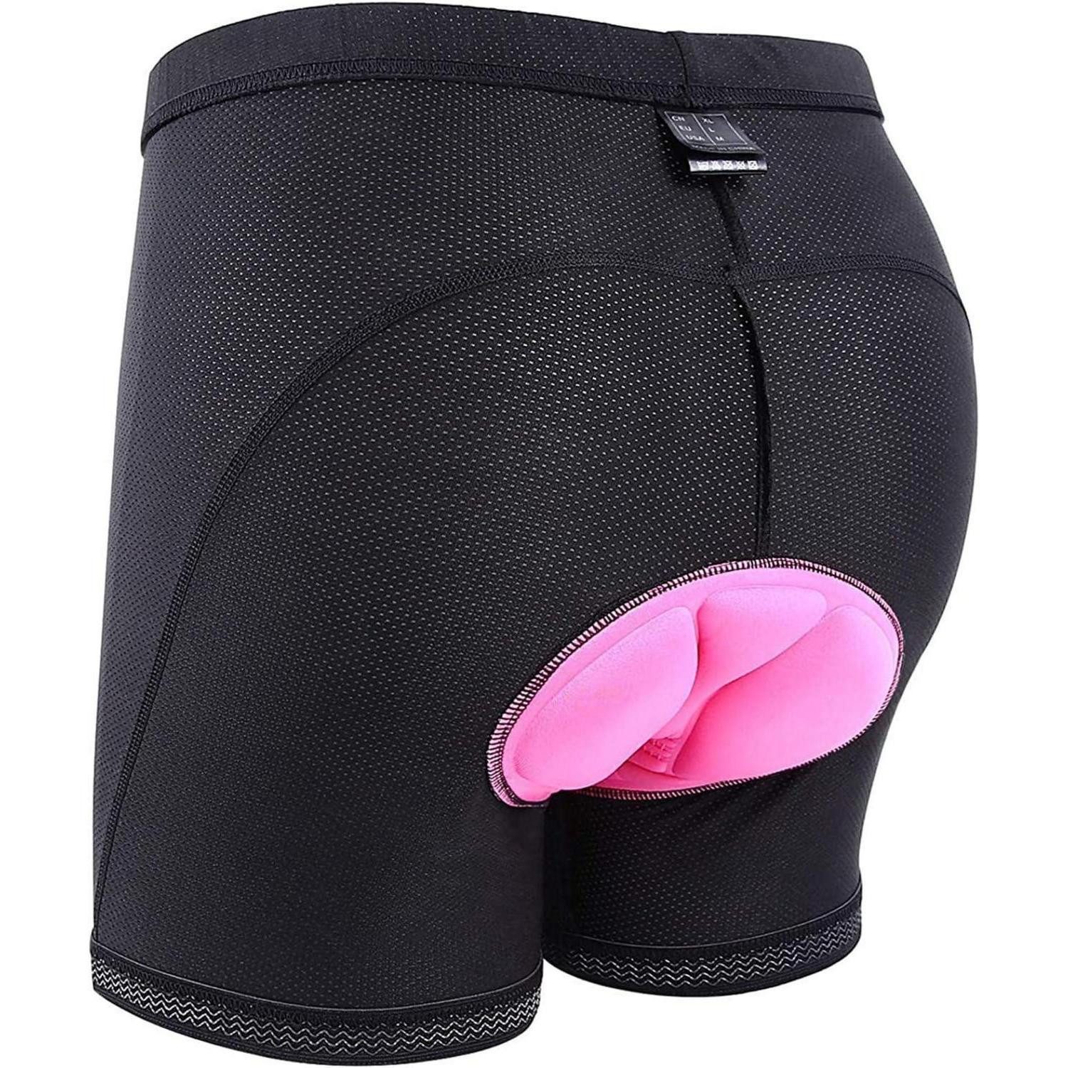 LuxusKollektion Fahrradständer Fahrradunterhose Damen 4D Gepolstert Elastisch Atmungsaktiv S Schwarz