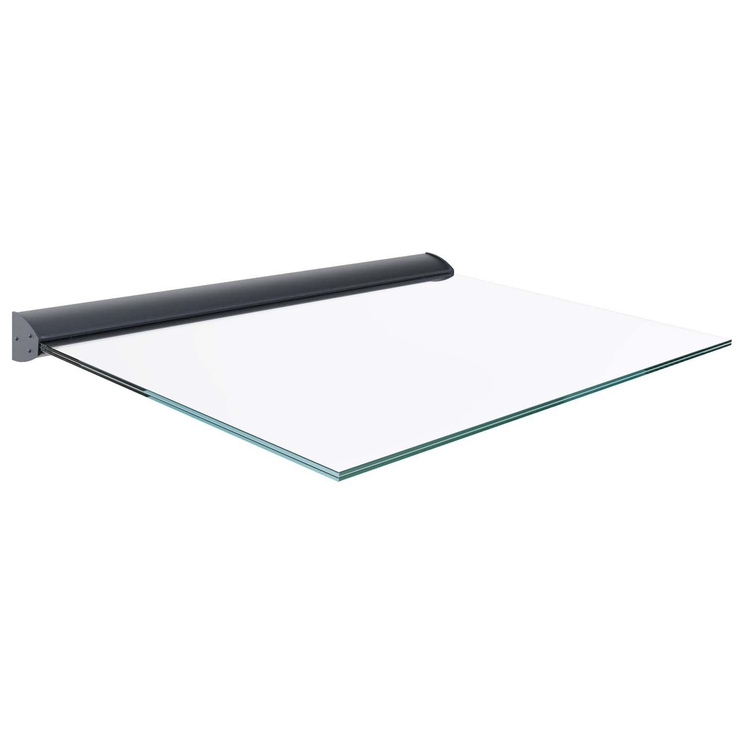 Bauwelt Online Vordach DIY Türvordach Überdachung (aus Glas für Haustür Regenschutz), freitragend, zum Selbstaufbauen