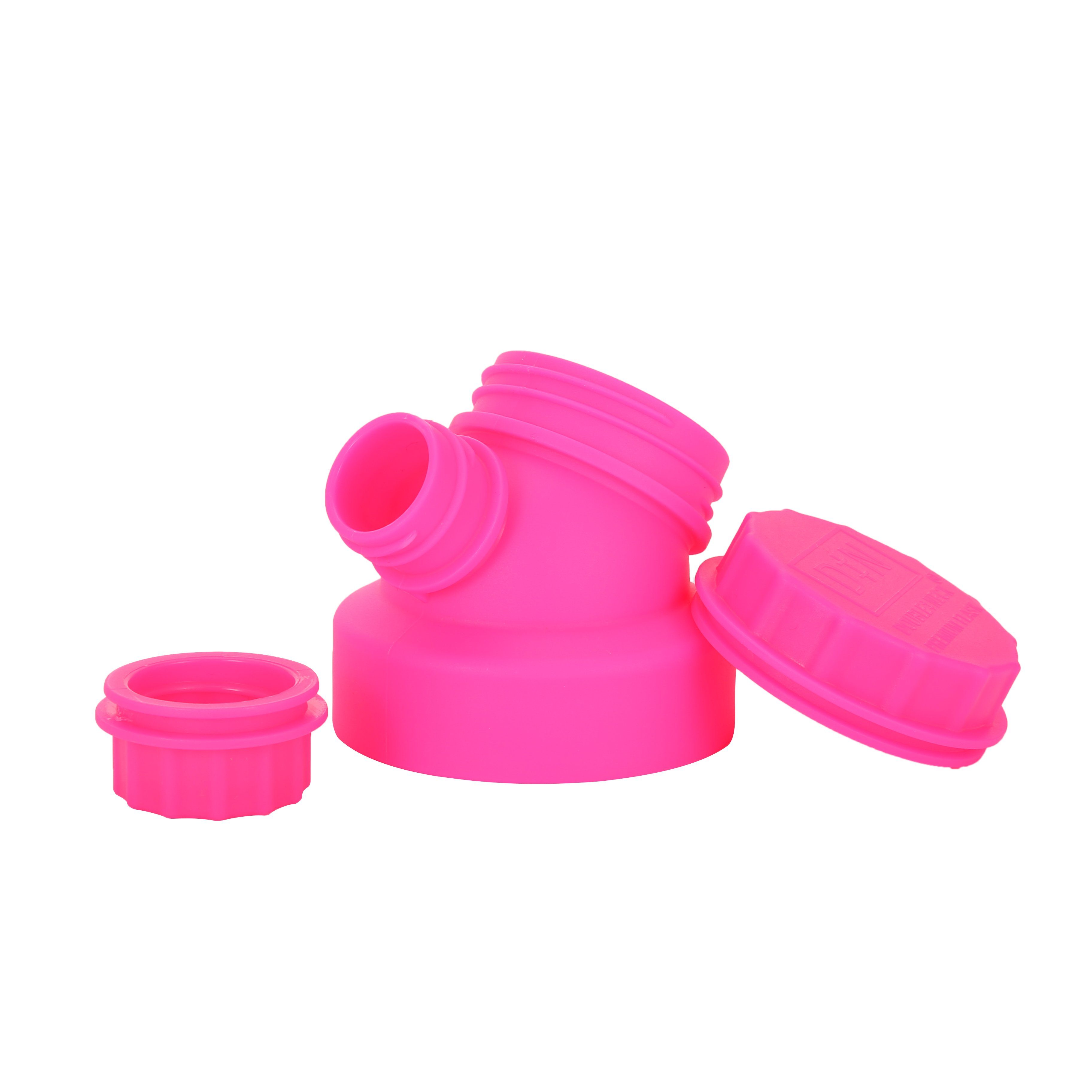 JN JuNiki´s Trinkflasche Der geniale Double Neck® Deckel - in Deutschland entwickelt & international zum Patent angemeldet, Für Weithalstrinkflaschen aus Edelstahl & Borosilikatglas von JuNiki´s® (passend auch für Hydro Flask) Pink