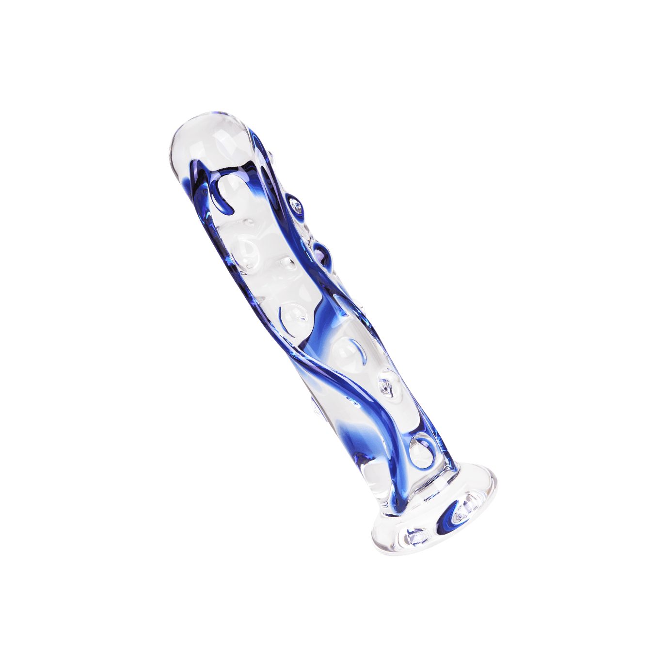 EIS Dildo EIS Glasdildo mit Noppen (16cm) aus Broliskatglas, erregend fest; erotische Temperaturspiele