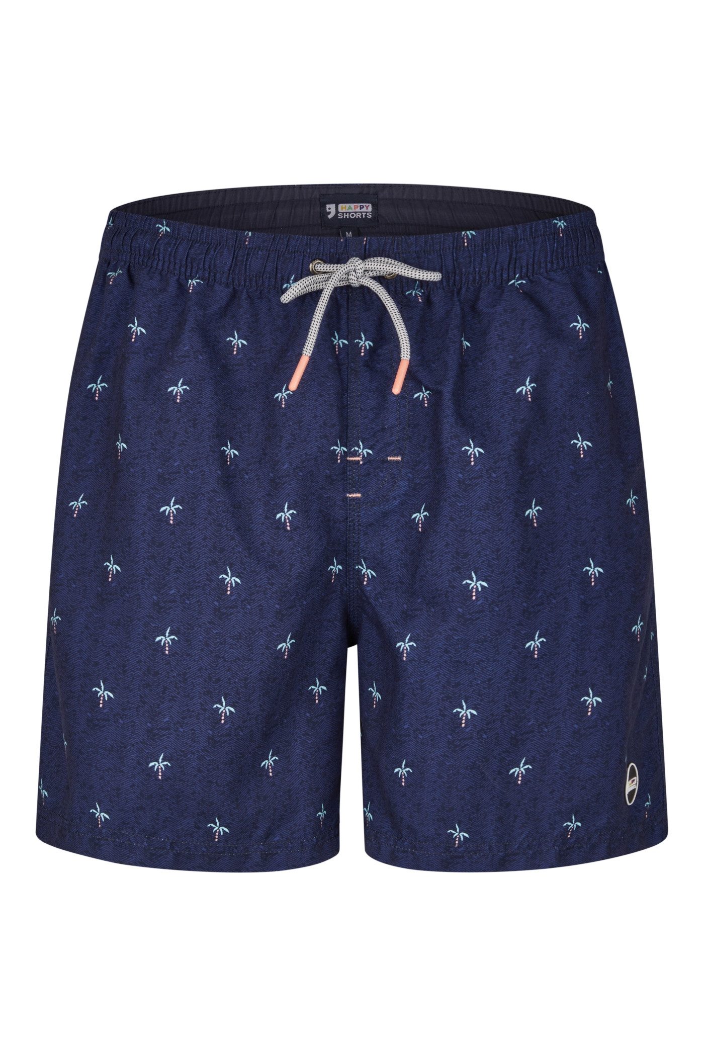 HAPPY SHORTS Badehose HAPPY SHORTS Herren Badeshorts Strandshort Kleine Palme Blau S - XXL