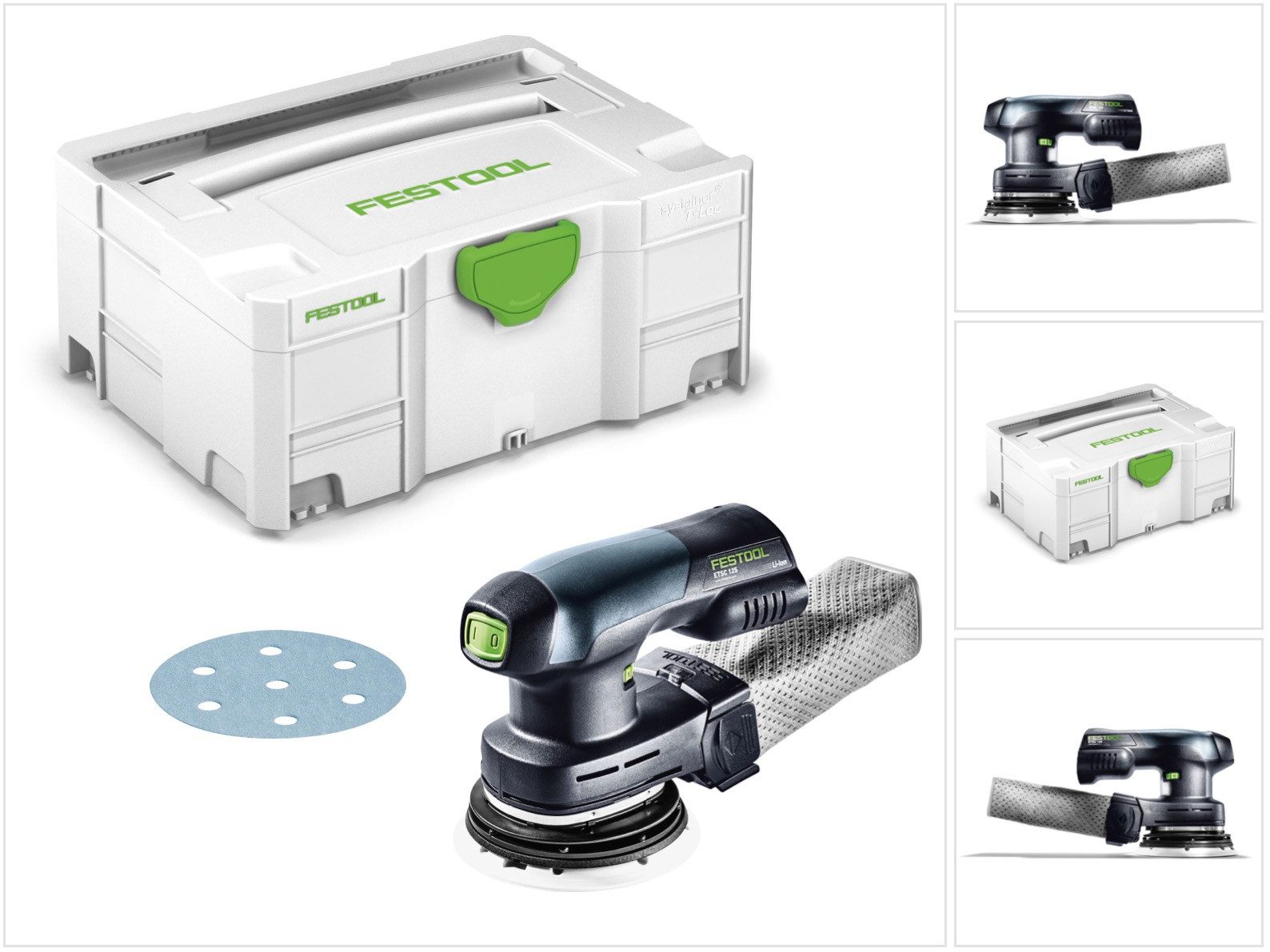 FESTOOL Exzenterschleifer ETSC 125 Li-Basic Akku Exzenterschleifer (201533) 18V 125mm brushle