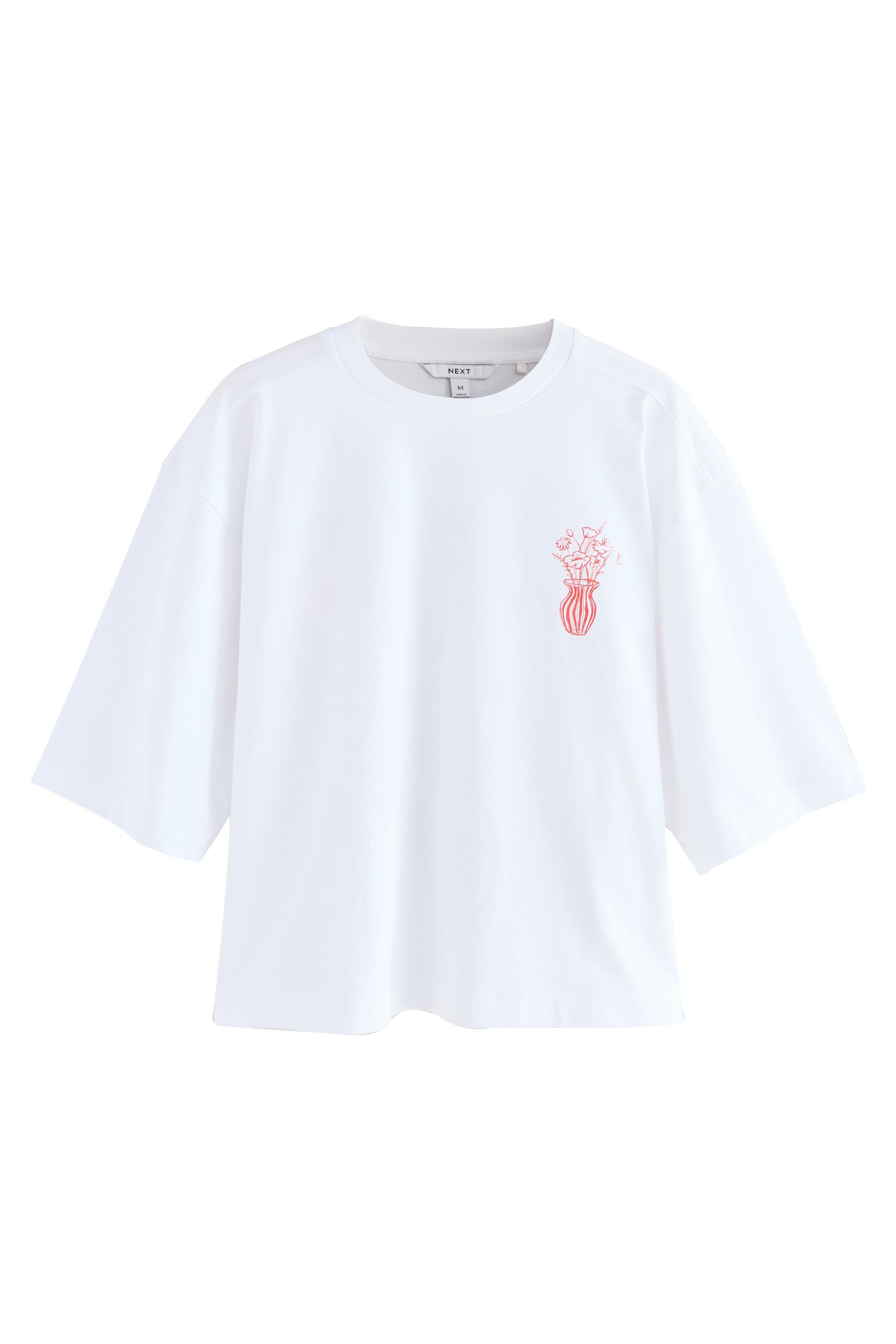 Next T-Shirt Oversize Rundhals-T-Shirt mit Rückengrafik günstig online kaufen