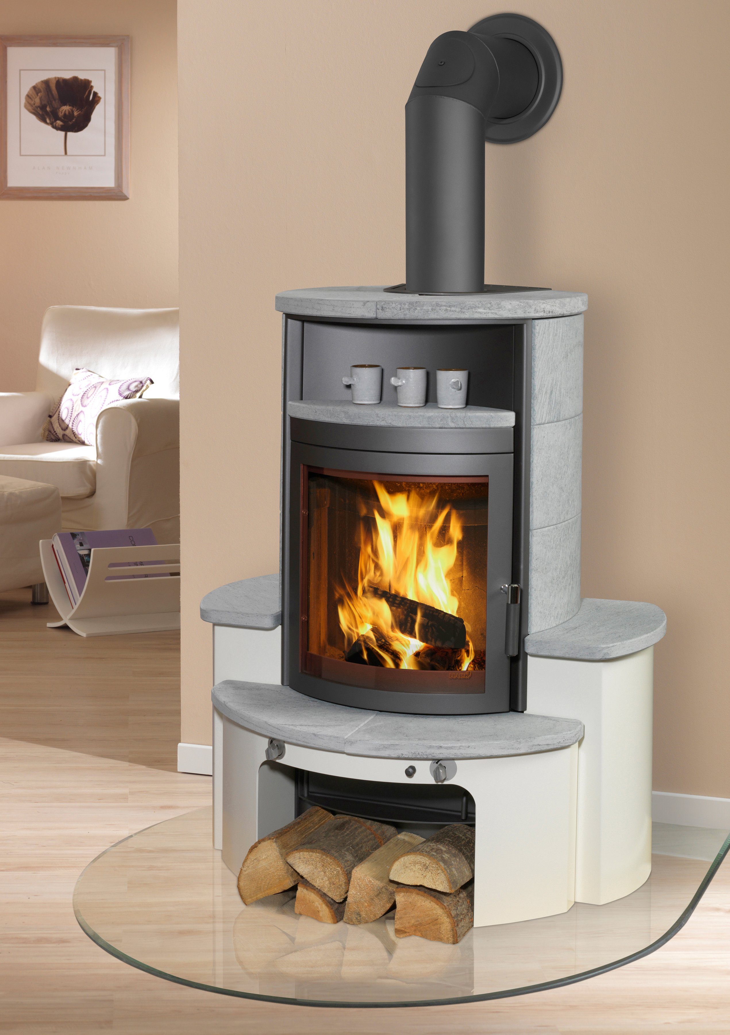 HARK Kaminofen »Avenso«, Naturstein, 7 kW, Dauerbrand, ext. Luftzufuhr