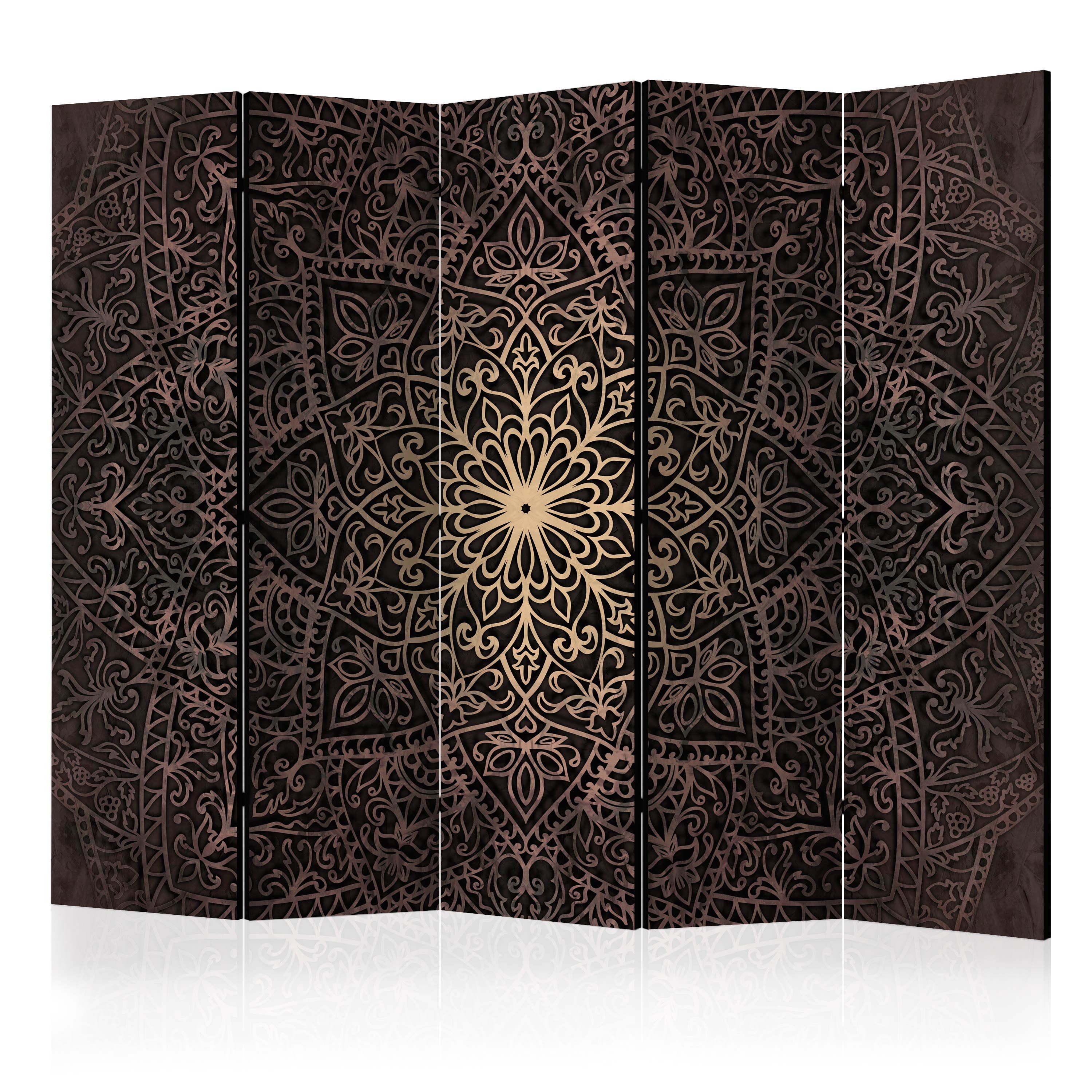 Muralo Paravent 5-teilig Raumteiler klappbar Mandala Ornamenten (Packung, 1 St., 225x172 cm), 3 Varianten, Für das Wohnzimmer, das Schlafzimmer