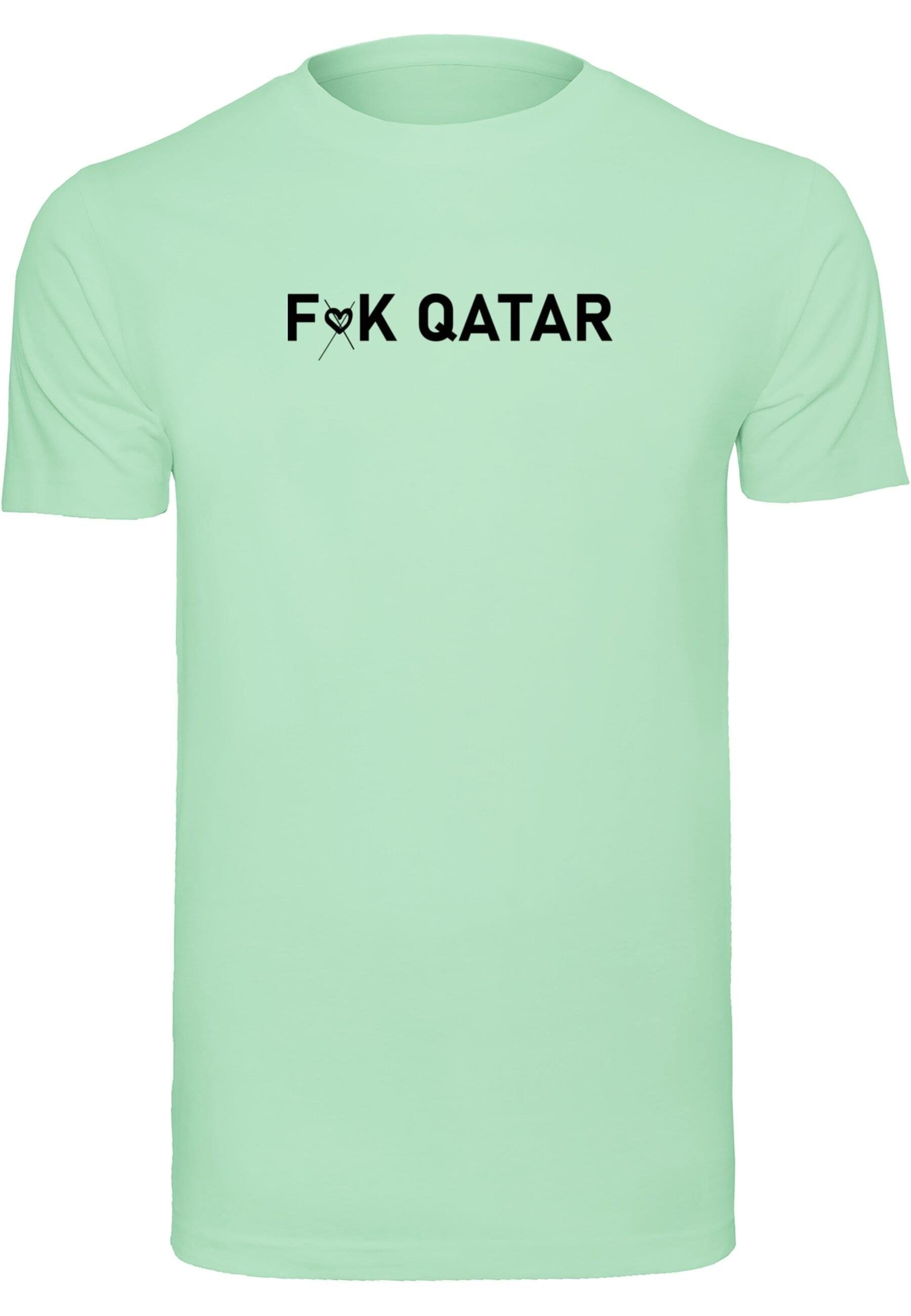 Merchcode T-Shirt Herren F (no heart) K Qatar T-Shirt Round Neck (1-tlg) neomint