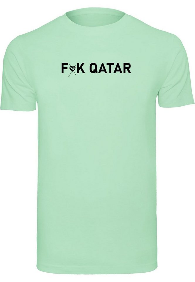 (no K Round T-Shirt Neck (1-tlg) T-Shirt Merchcode F Qatar Herren heart)