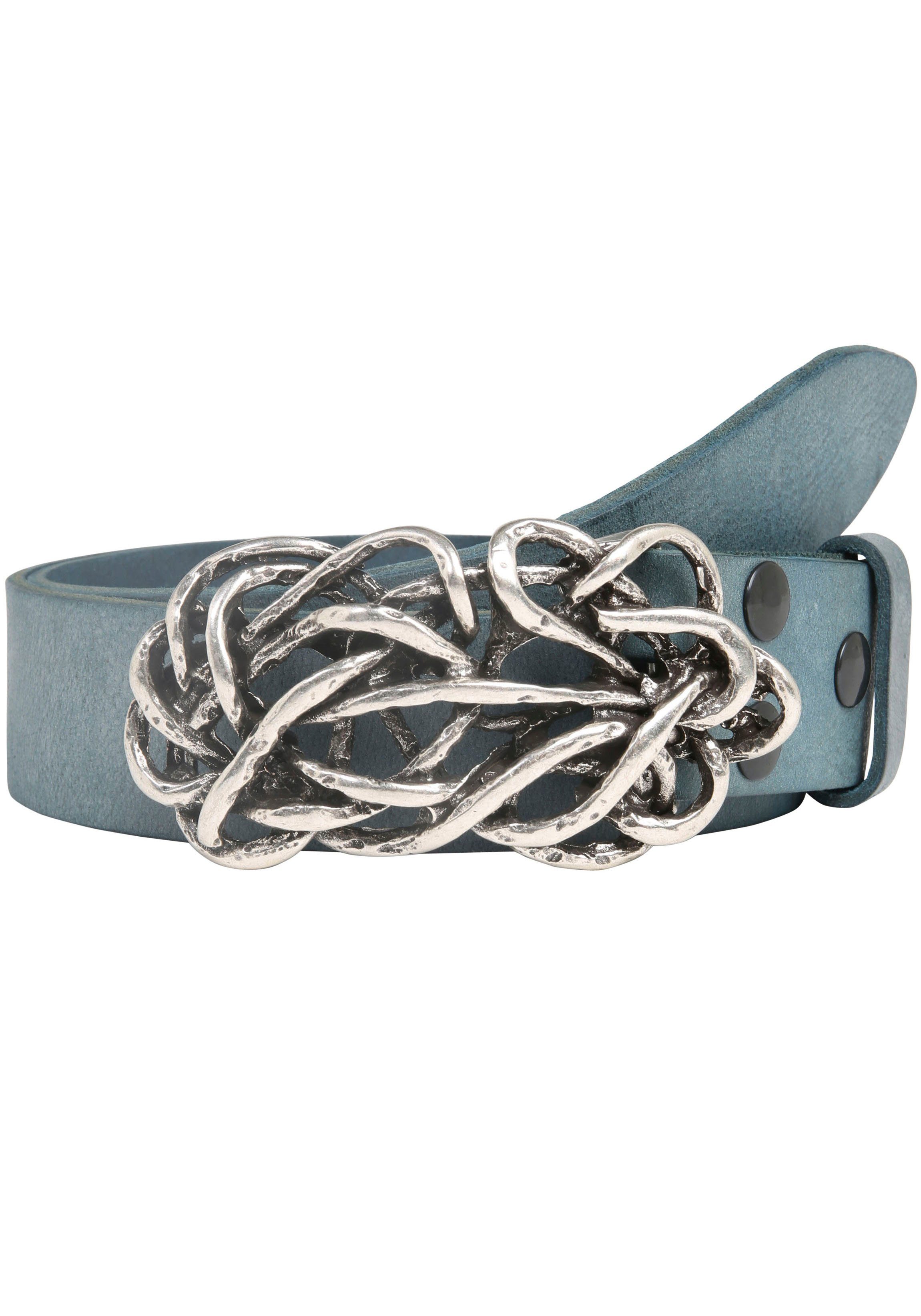 Rettungsring Gürtel Ledergürtel mit austauschbarer Schließe »Strohknoten« günstig online kaufen