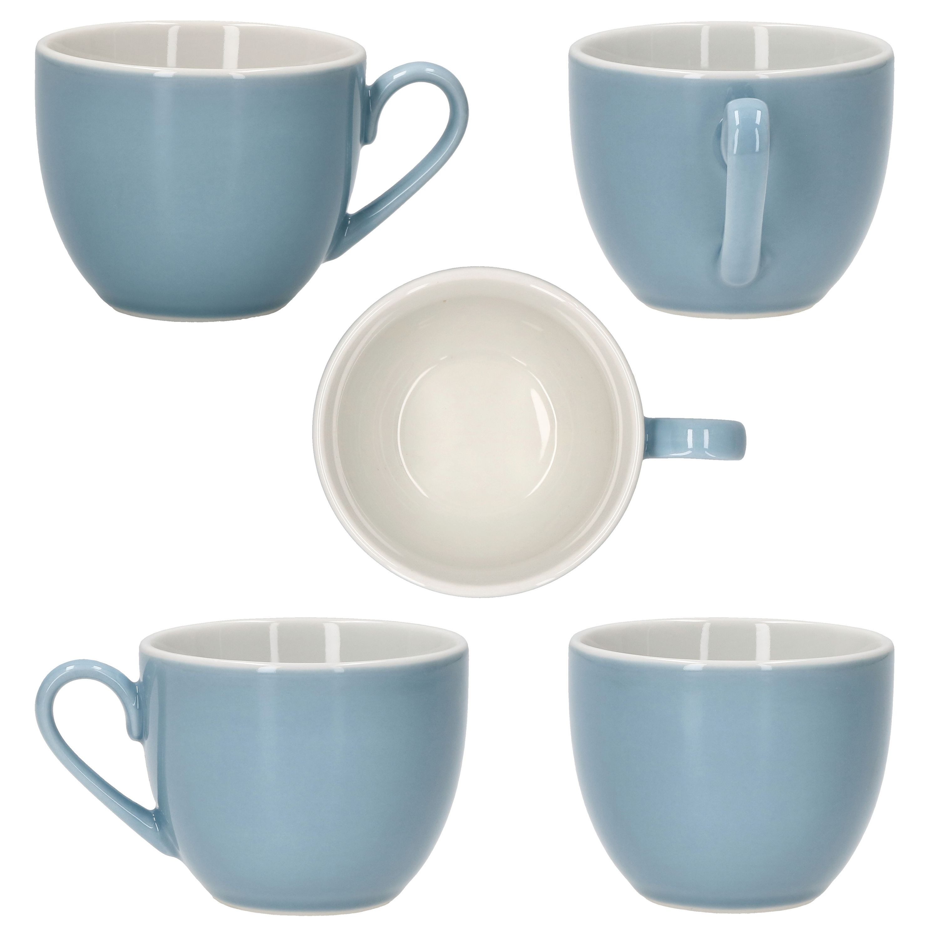 MamboCat Tasse 4er Set Nordic Blau Doppio Espresstassen mit Untertassen, Porzellan – Bild 4 von 5