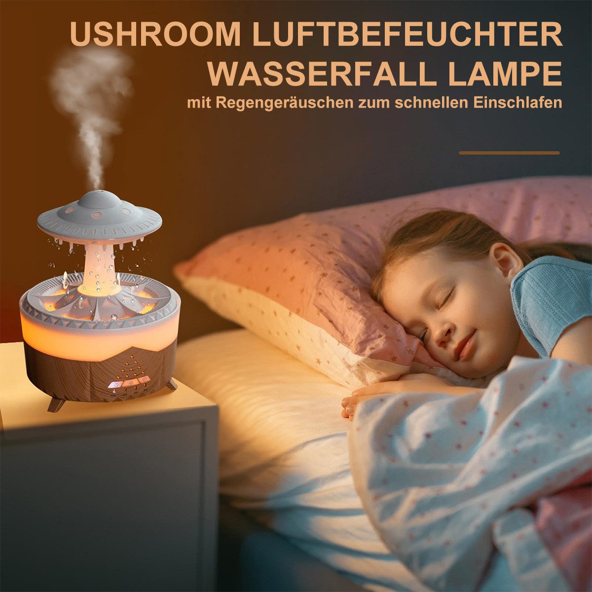 DOPWii Luftbefeuchter Regenwolken-Luftbefeuchter mit Aromatherapie, 7 günstig online kaufen