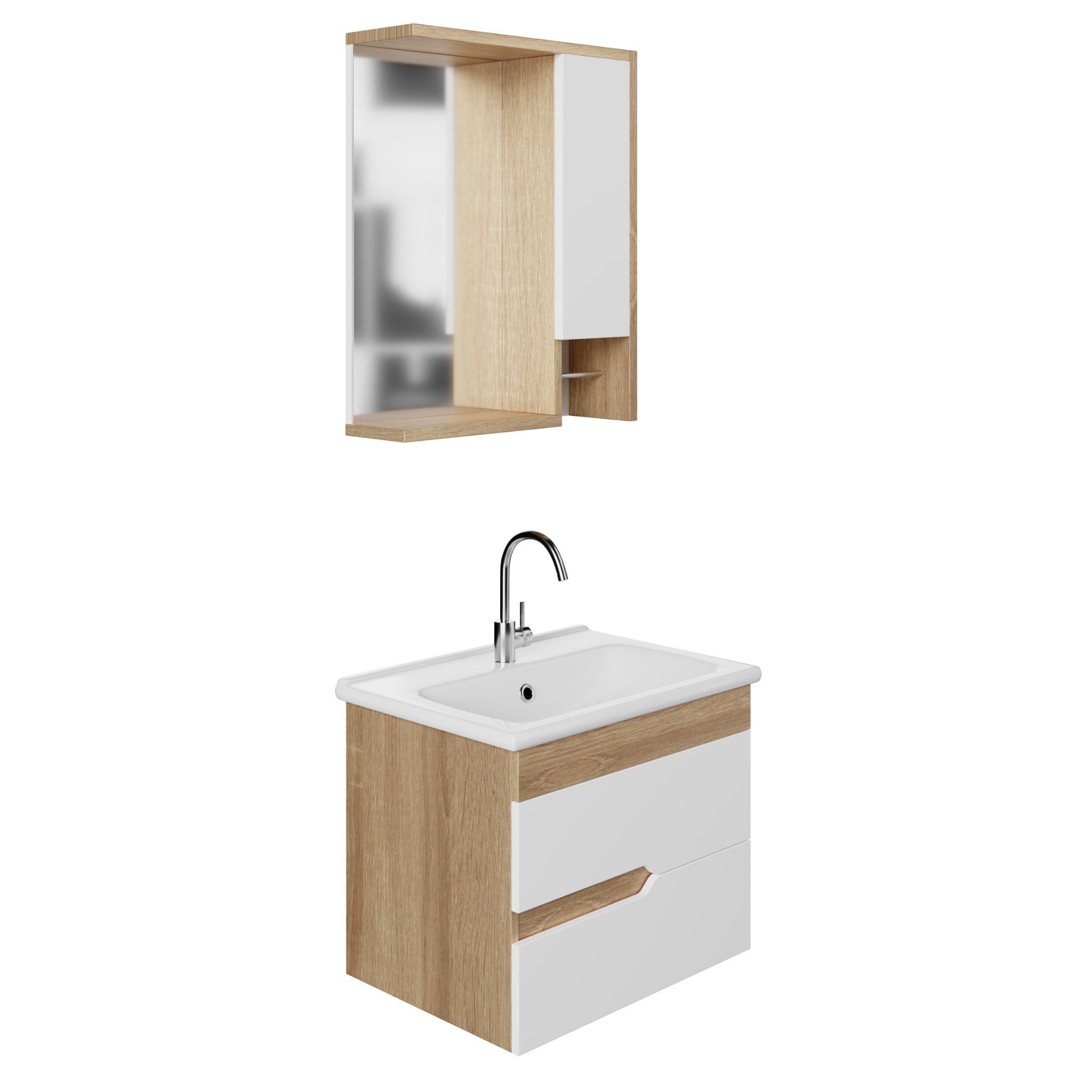 Karen Badmöbel-Set Badmöbel Set Marmara Weiß günstig online kaufen