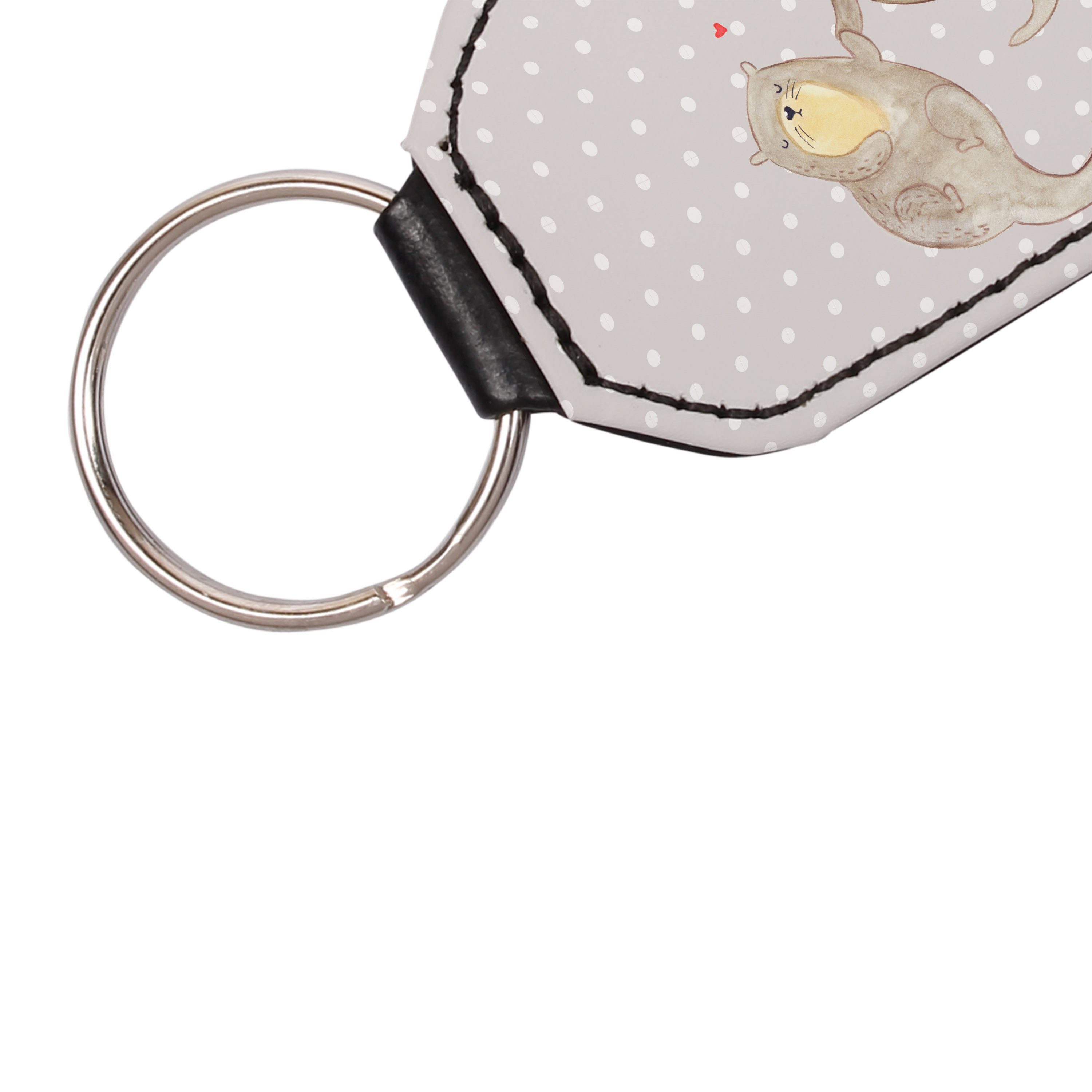 & Mrs. Otter Panda Seeotter Mr. See Schlüsselanhänger - O Geschenk, Pastell (1-tlg) - händchenhaltend Otter Grau
