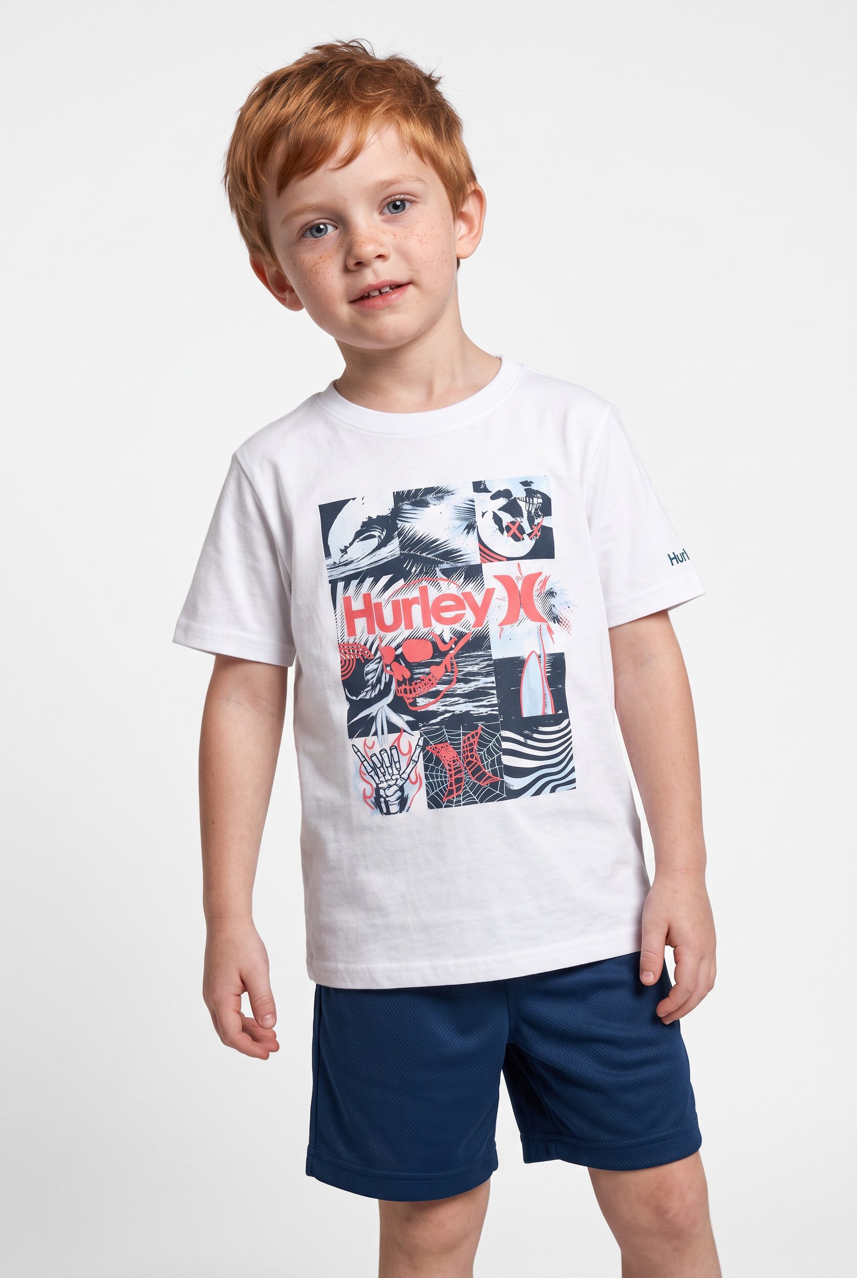 Hurley T-Shirt CHECK ME OUT SS TEE Kurzarm, mit Rundhalsausschnitt, ohne Verschluss, normale Länge