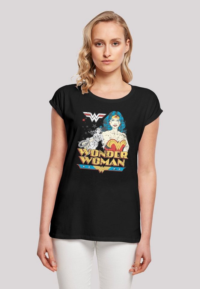 F4NT4STIC T-Shirt DC Comics Superhelden Wonder Woman Posing Print,  Offiziell lizenziertes DC Comics T-Shirt