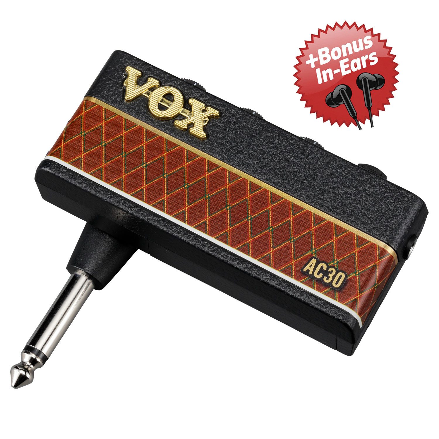 VOX-AMPS Vox Kopfhörer-Verstärker für Gitarre amPlug 3 AC-30 + Bonus In-Ear Verstärker (Anzahl Kanäle: 2, Gitarre)