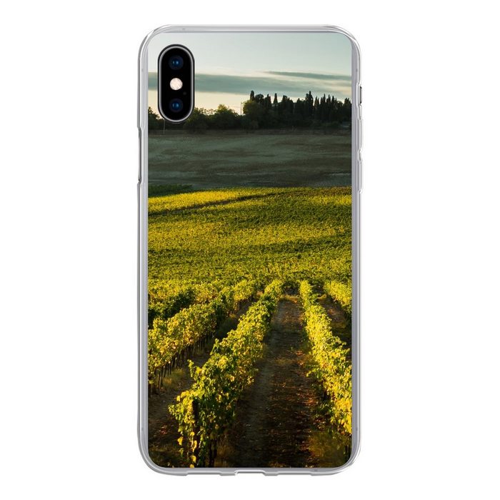 MuchoWow Handyhülle Toskana - Landschaft - Wein Handyhülle Apple iPhone Xs Smartphone-Bumper Print Handy