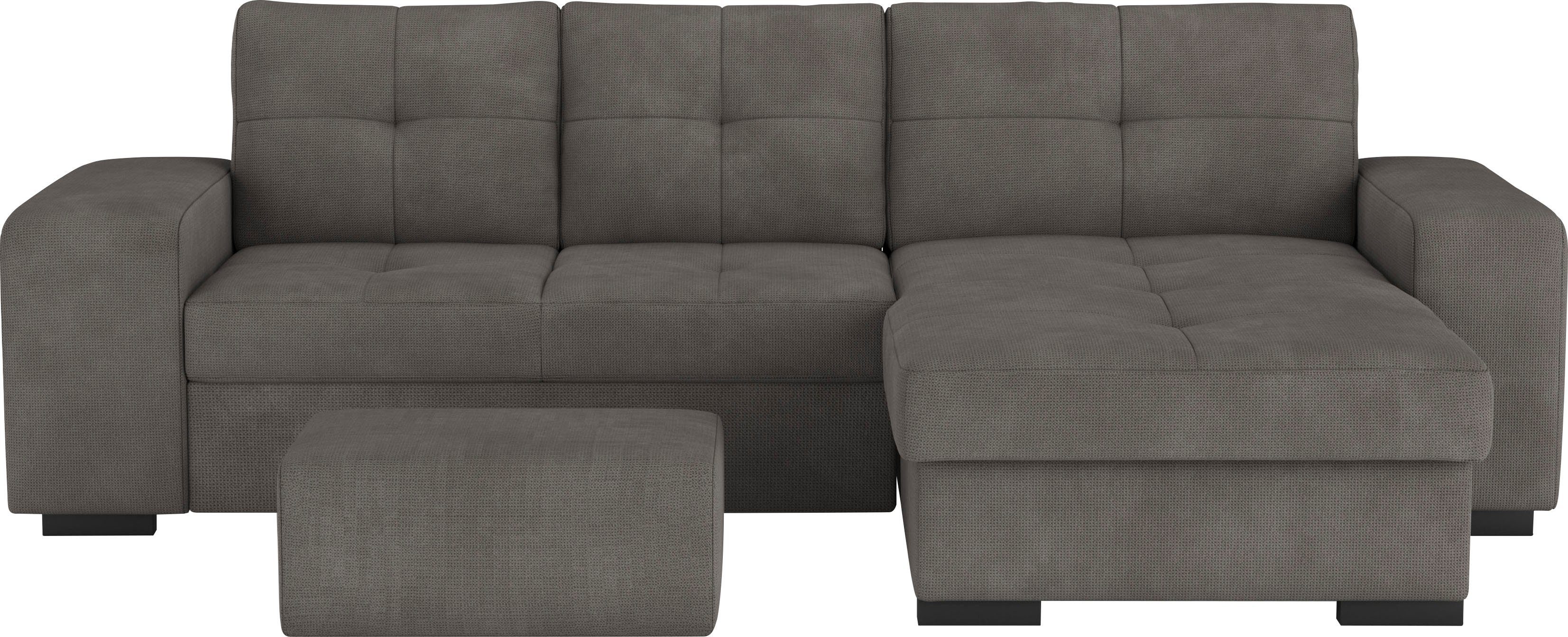 COTTA Ecksofa "Mattina L-Form", mit Hocker, wahlweise mit Bettfunktion & Be günstig online kaufen
