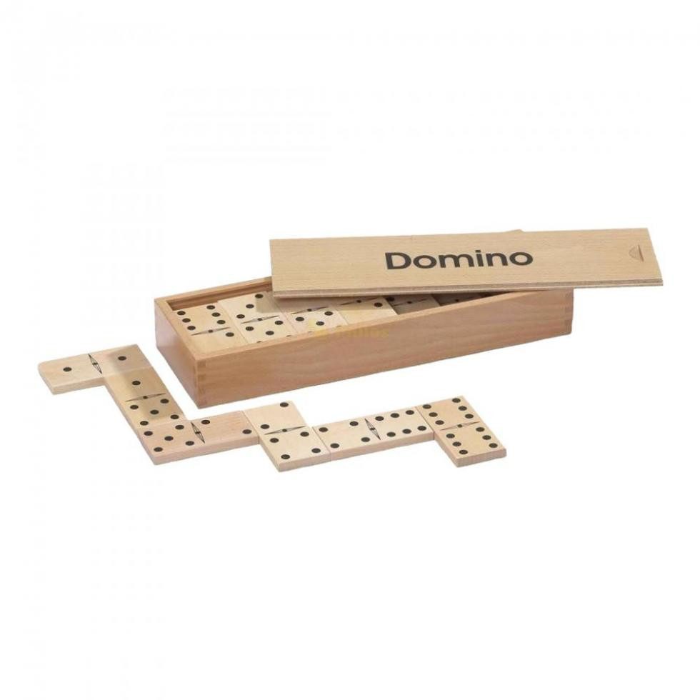 Philos Spiel, Domino - groß - Buche - 28 Spielesteine