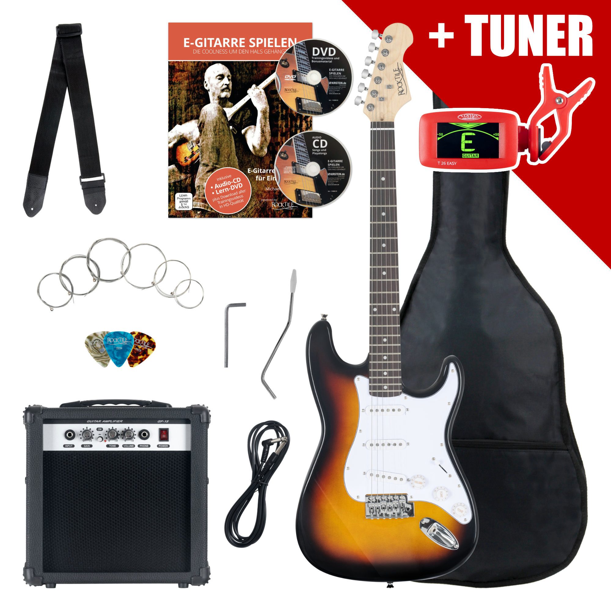 E-Gitarre ST-Pack Komplettset E-Gitarre - Ideal für kommende Gitarren-Stars!