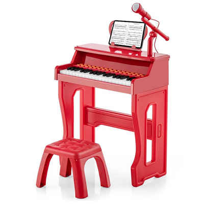 COSTWAY Spielzeug-Musikinstrument 37 Tasten Keyboard, mit Mikrofon