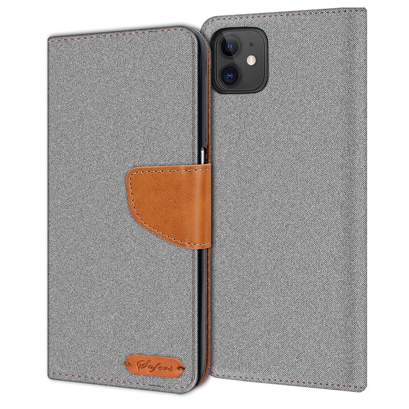 CoolGadget Handyhülle Denim Schutzhülle Flip Case für Apple iPhone 12 Mini 5,4 Zoll, Book Cover Handy Tasche Hülle für iPhone 12 Mini Klapphülle