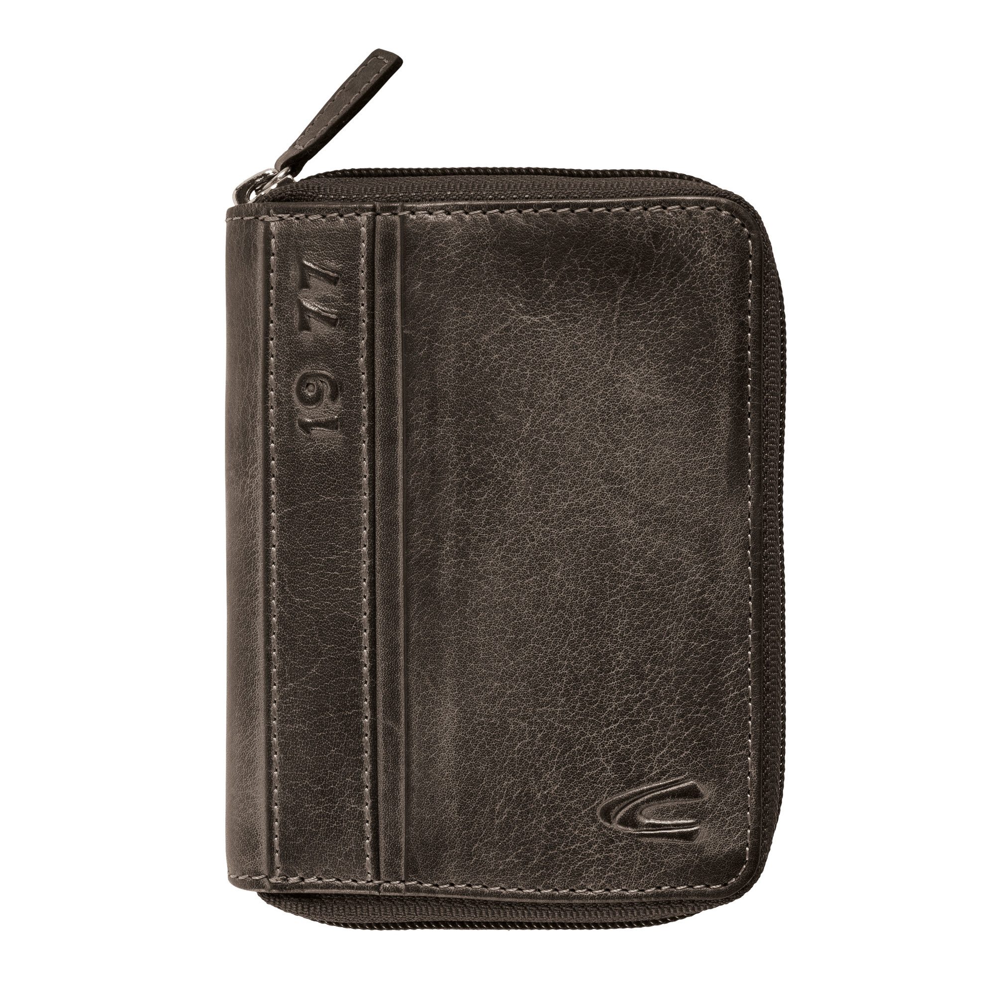 camel active Geldbörse Melbourne, aus hochwertigem Rindsleder mit kernigen Nähten im Used Look