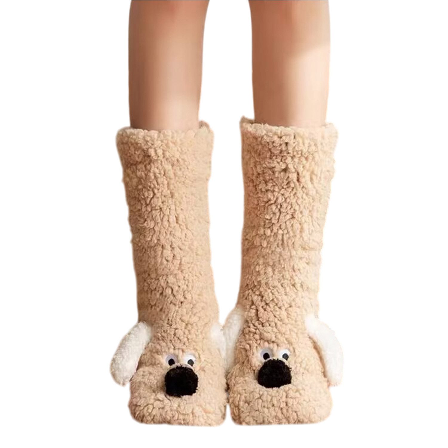 Refttenw Kuschelsocken 1 Paar Fuzzy Animal Socken für Damen, Winter Warme Socken für Indoor
