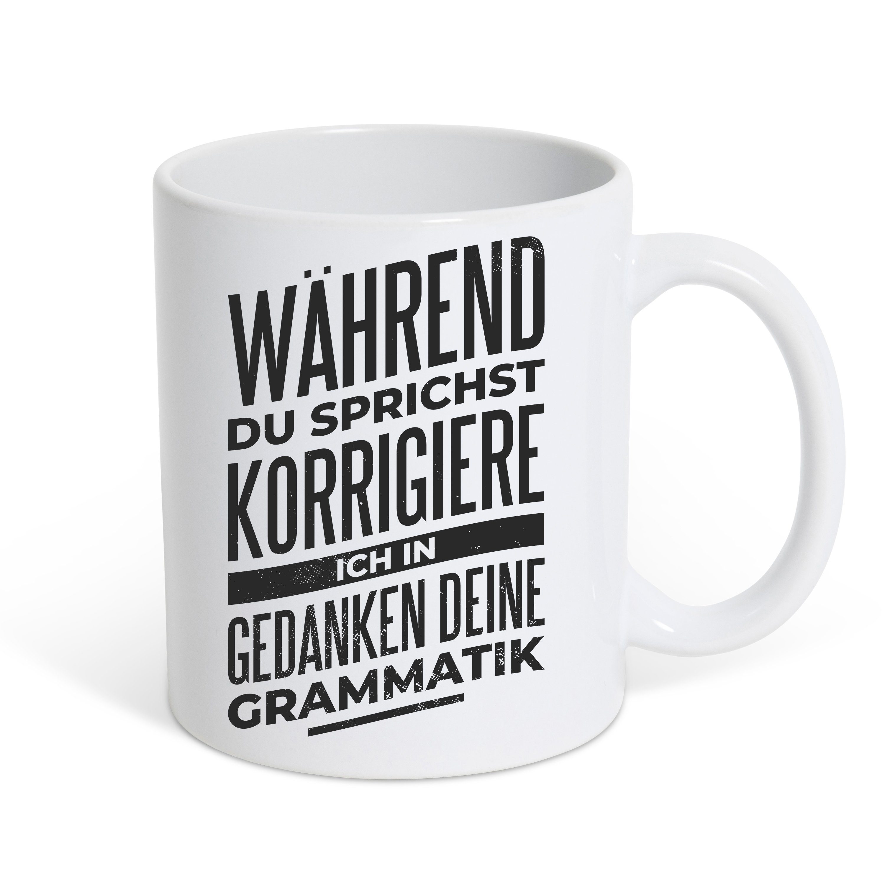 Youth Designz Tasse Ich Korrigiere Deine Grammatik Kaffeetasse Geschenk, Keramik