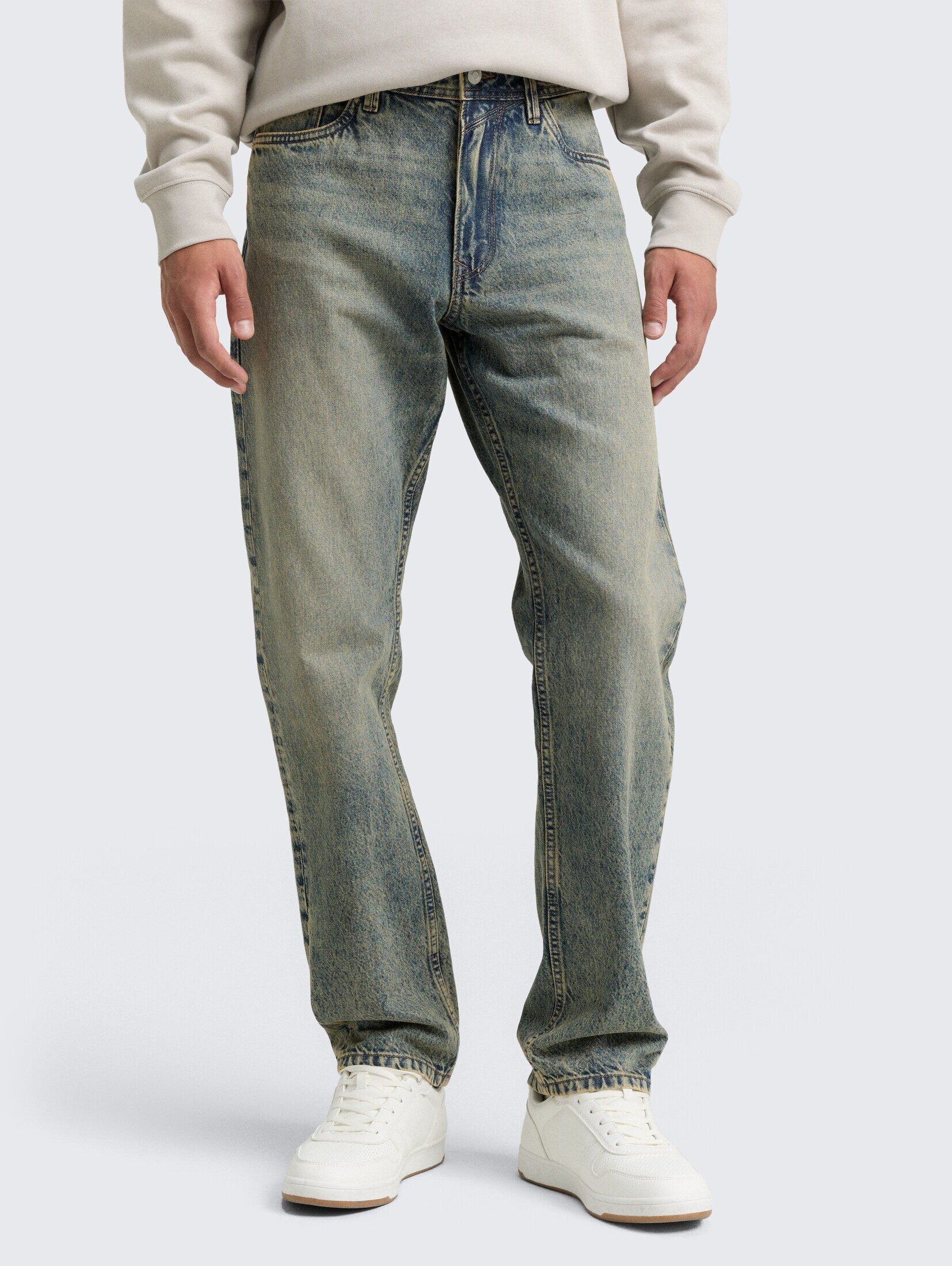 TOM TAILOR Denim Relax-fit-Jeans Jeanshosen TTWAYLEN RELAXED Jeans in gewas günstig online kaufen
