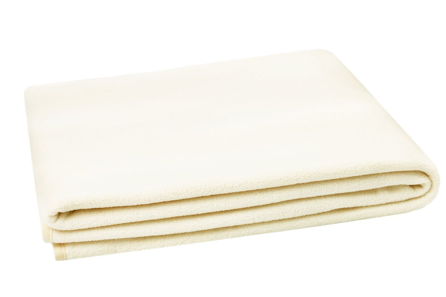 Wohndecke, ZOLLNER, hochwertiges Einfassband, 130 x 170 cm, 100% Polyester, in vielen modernen Farben verfügbar vanille