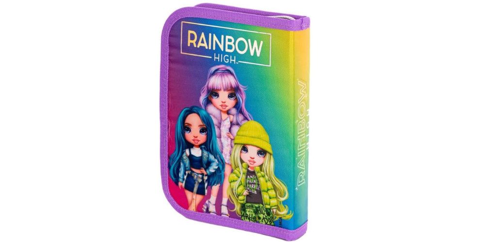 GOLDKIDS Federmäppchen Federmappe Federtasche Schüleretui Stiftetasche, (Schlamper-Etui Schul-Etui ohne Inhalt, 1-tlg., Rainbow High Silver Style Motiv), Motiv  – Bild 2 von 5