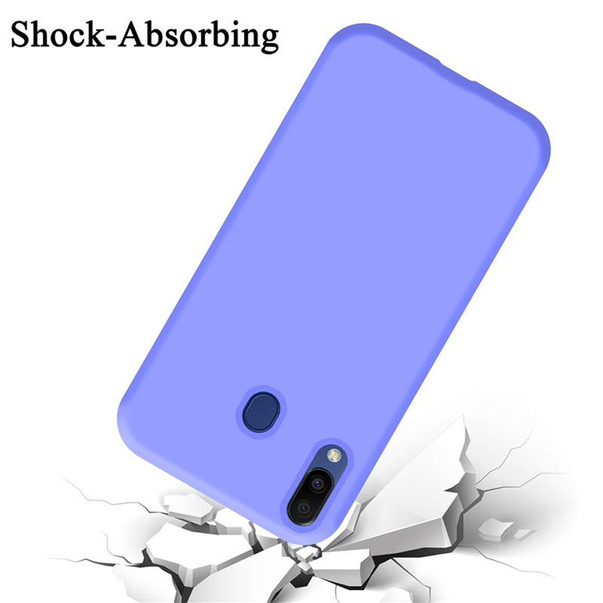 Cadorabo Handyhülle für Samsung Galaxy M20 Hülle Samsung Galaxy M20, Flexible Hülle TPU Silikon Schutzhülle Back Cover Case