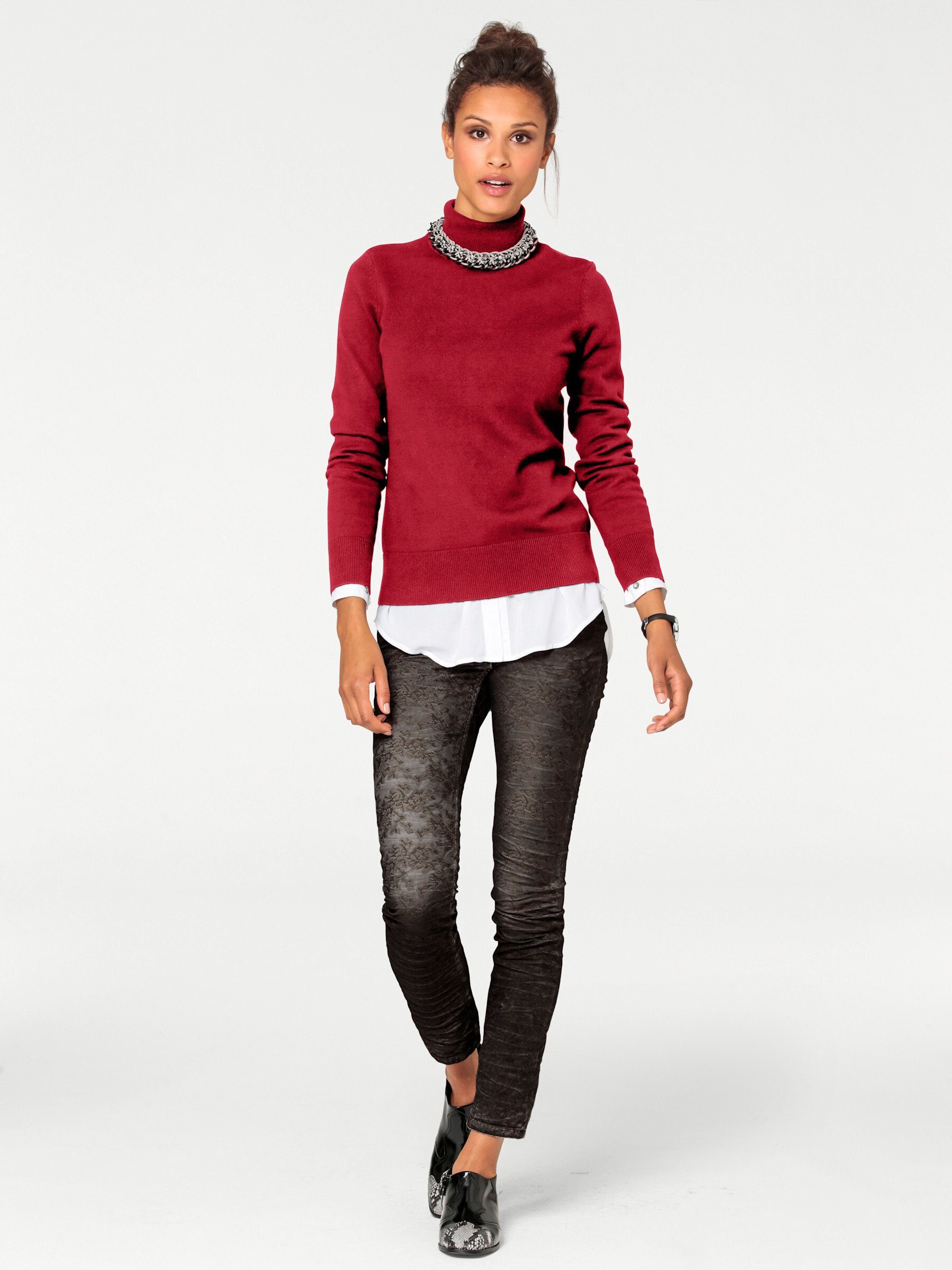 heine Strickpullover Rollkragen-Pullover Langarm Feinstrick günstig online kaufen