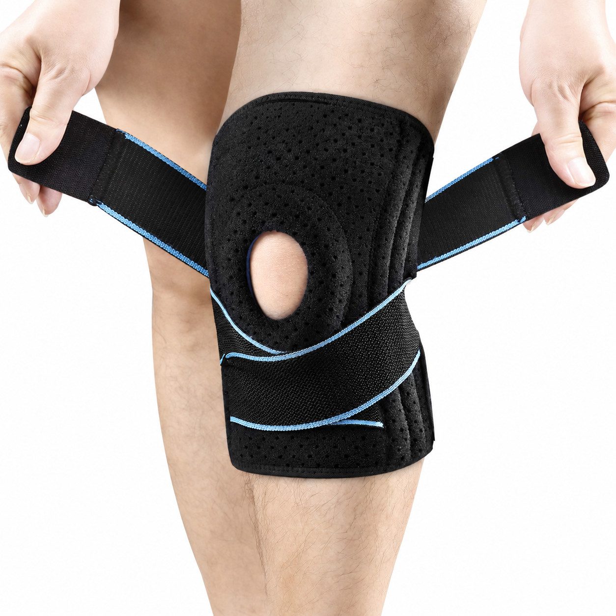Bundviel Kniebandage Kniestütze Kompressions-Kniebandage mit Patella Pad & Stabilisatoren, für Sport, Training, Arthritis & Verletzungenv
