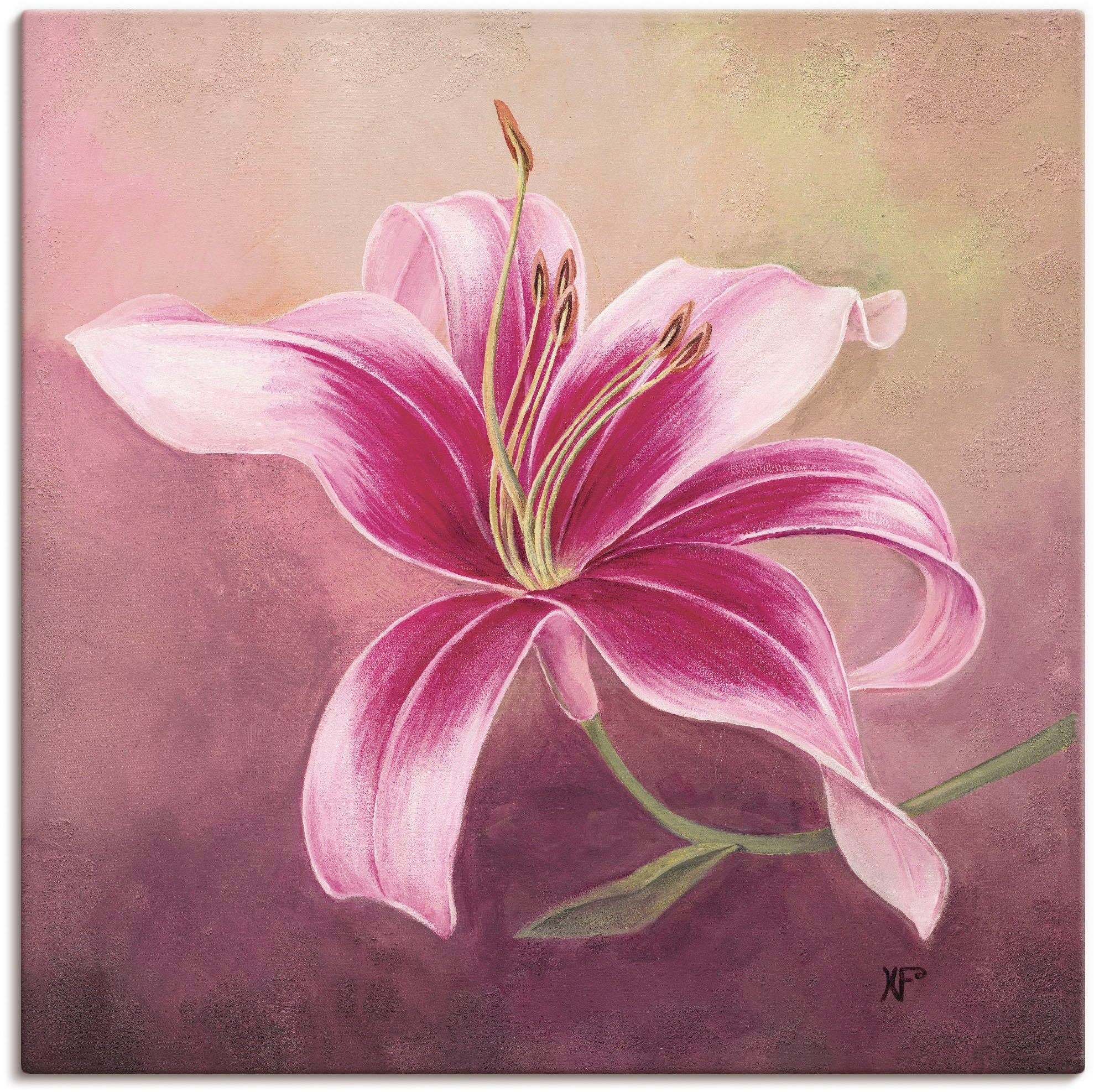 Artland Wandbild Frühe Lilie, Blumen (1 St), als Leinwandbild, Poster in verschied. Größen