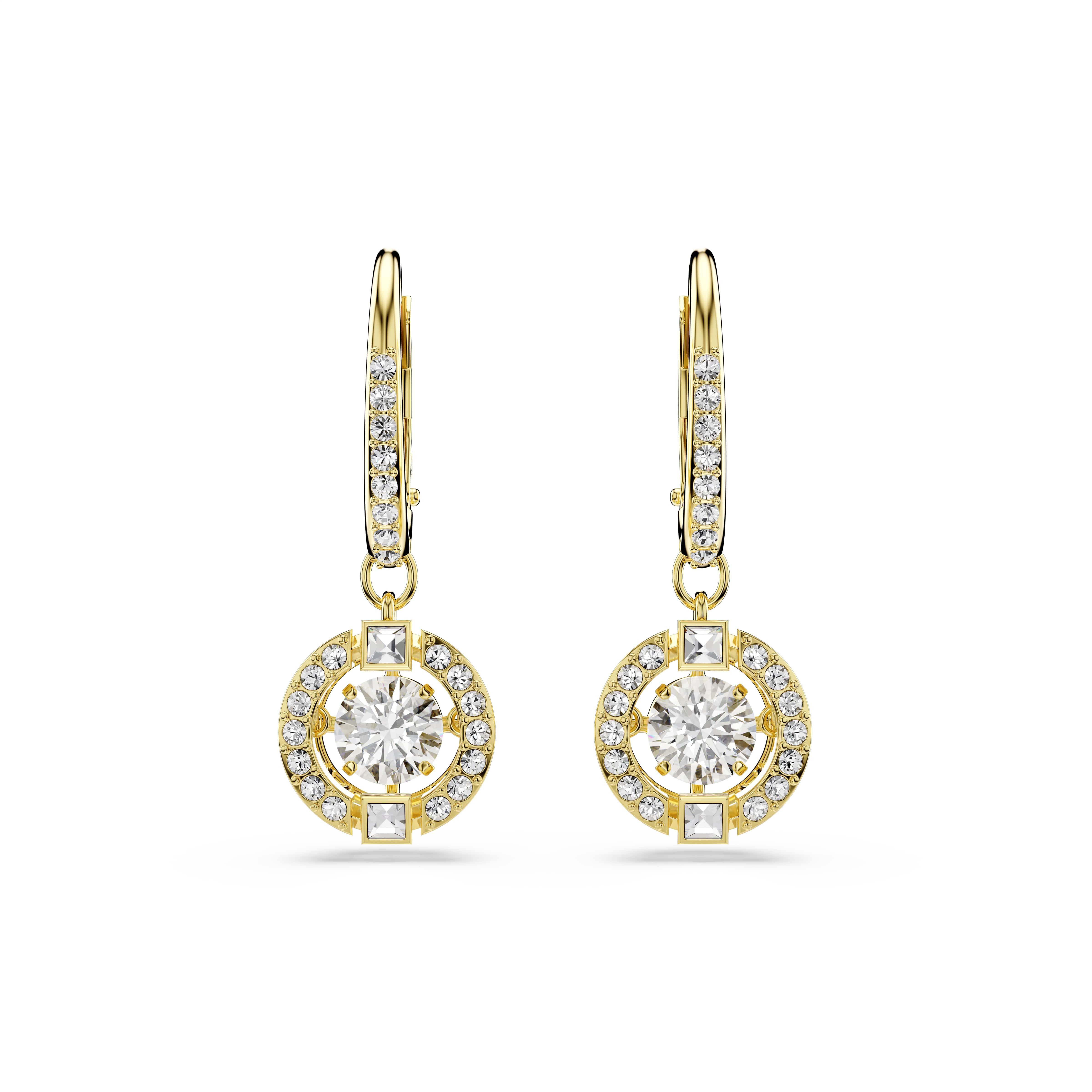 Swarovski Paar Creolen Schmuck Geschenk UNA Ohrringe, mit Swarovski® Kristall