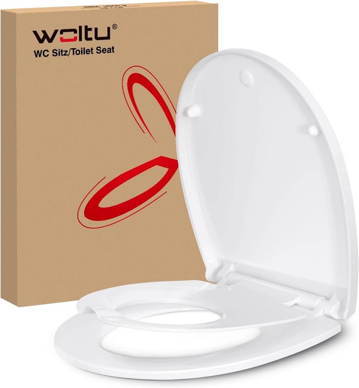 Woltu WC-Sitz (1-St), Toilettensitz, magnetisch, Toilettendeckel mit Absenkautomatik